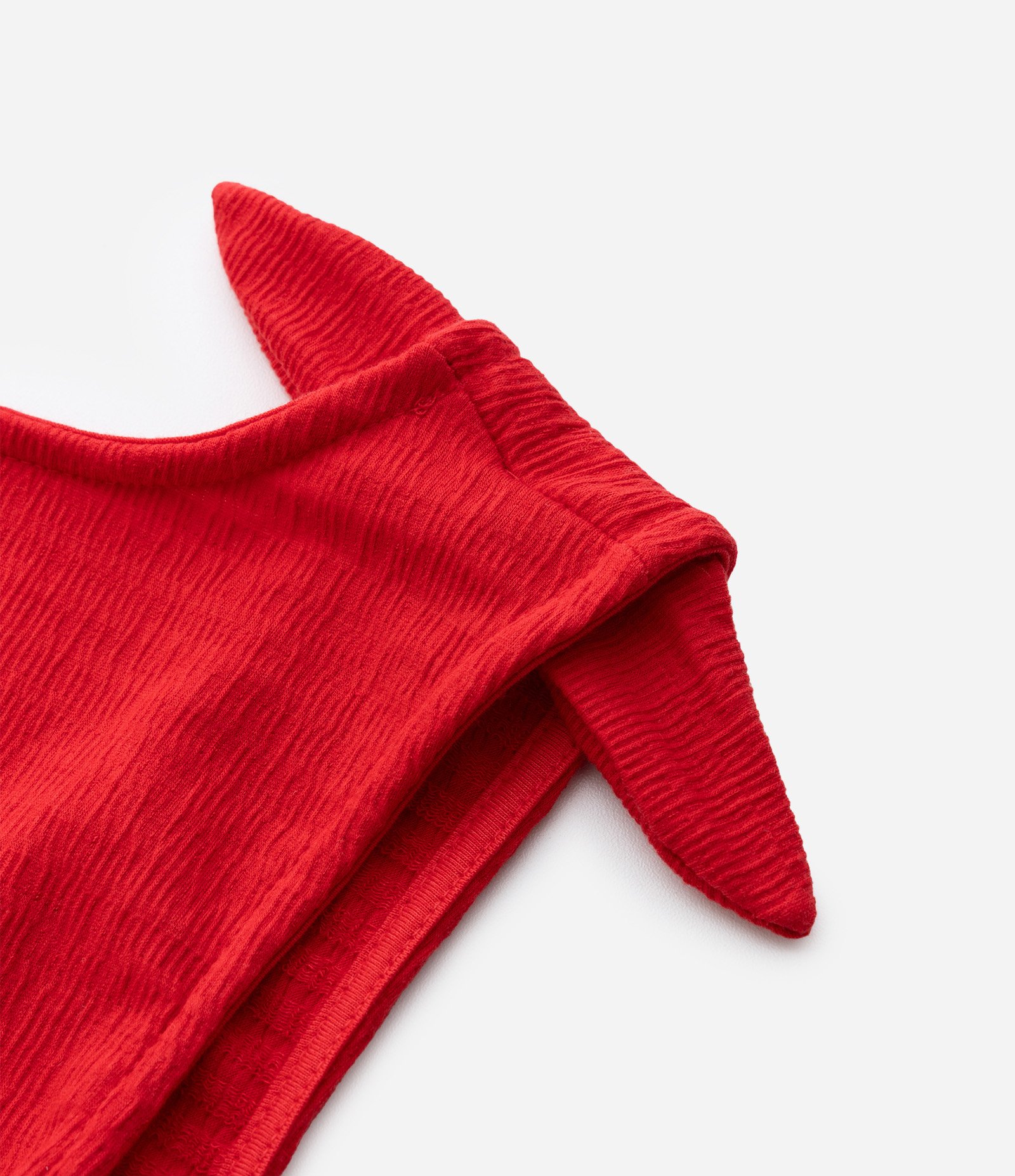 Vestido Infantil em Anarruga com Lacinho Aplicado - Tam 5 a 14 Anos Vermelho 5