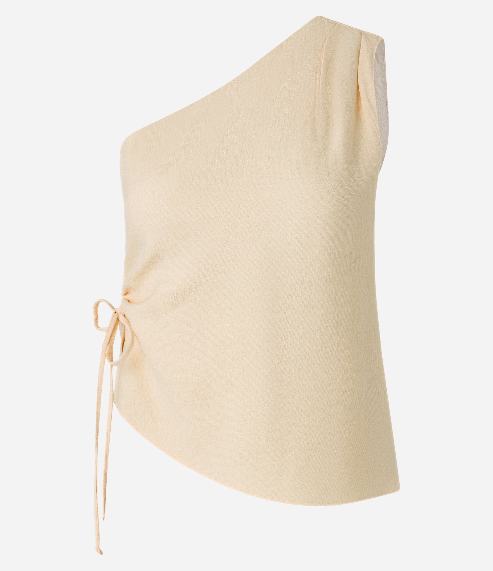 Blusa Alfaiatada Ombro Só em Viscose com Regulador Lateral Amarelo 7