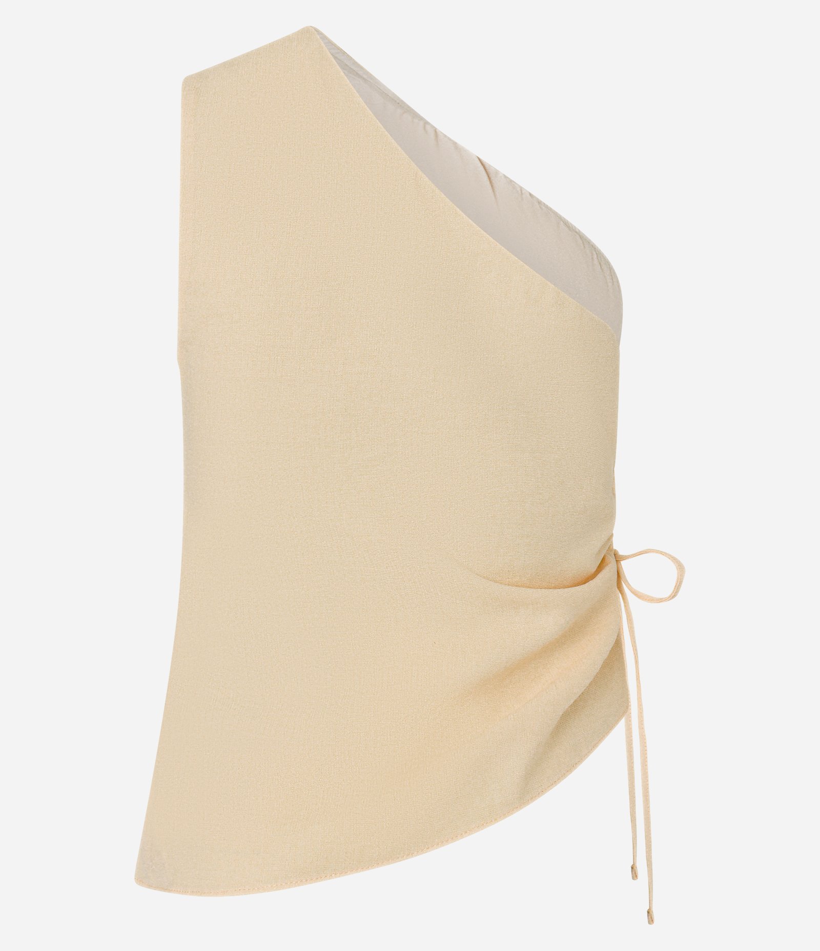 Blusa Alfaiatada Ombro Só em Viscose com Regulador Lateral Amarelo 9