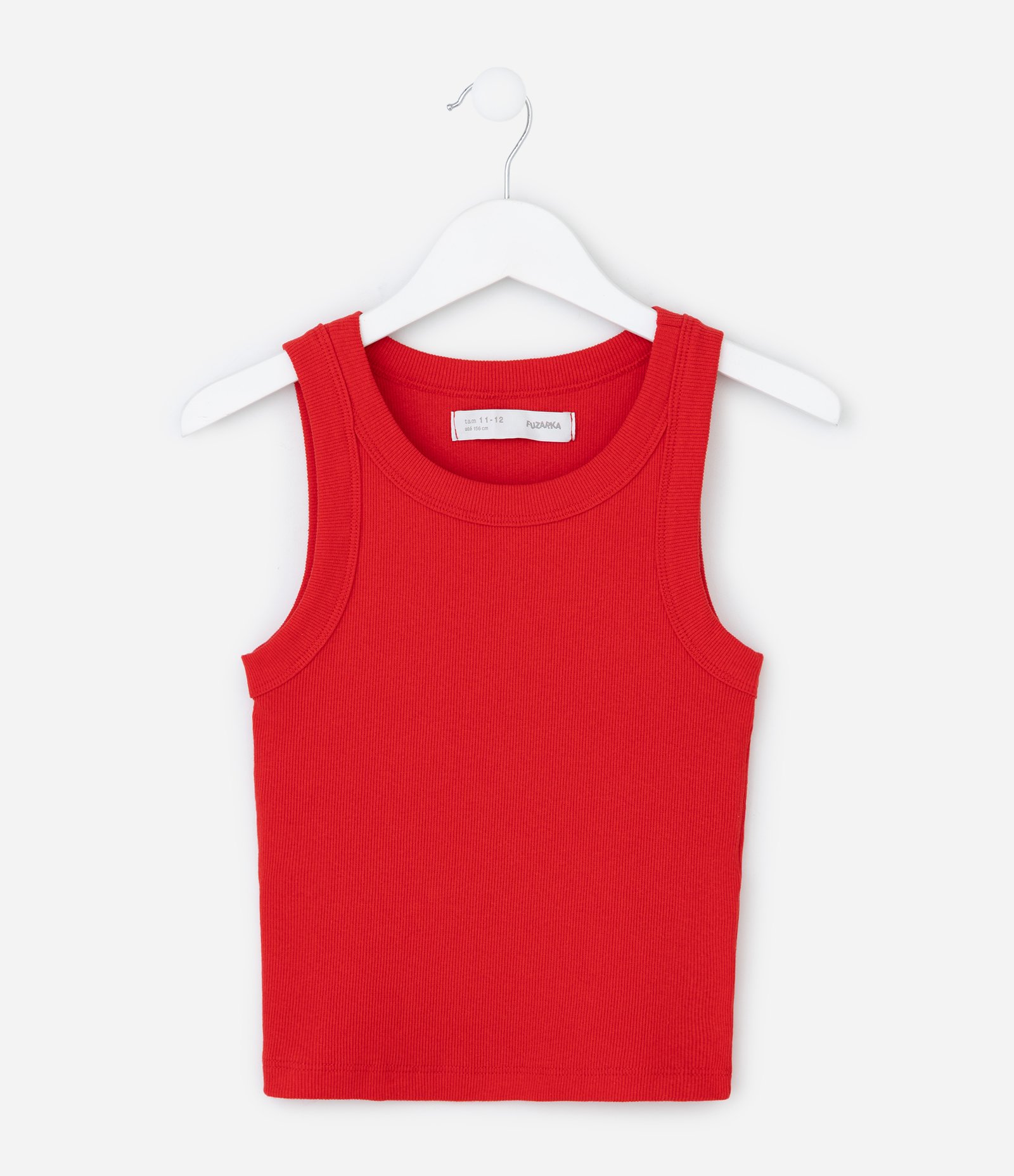 Regata Cropped Infantil em Ribana - Tam 5 a 14 Anos Vermelho 1