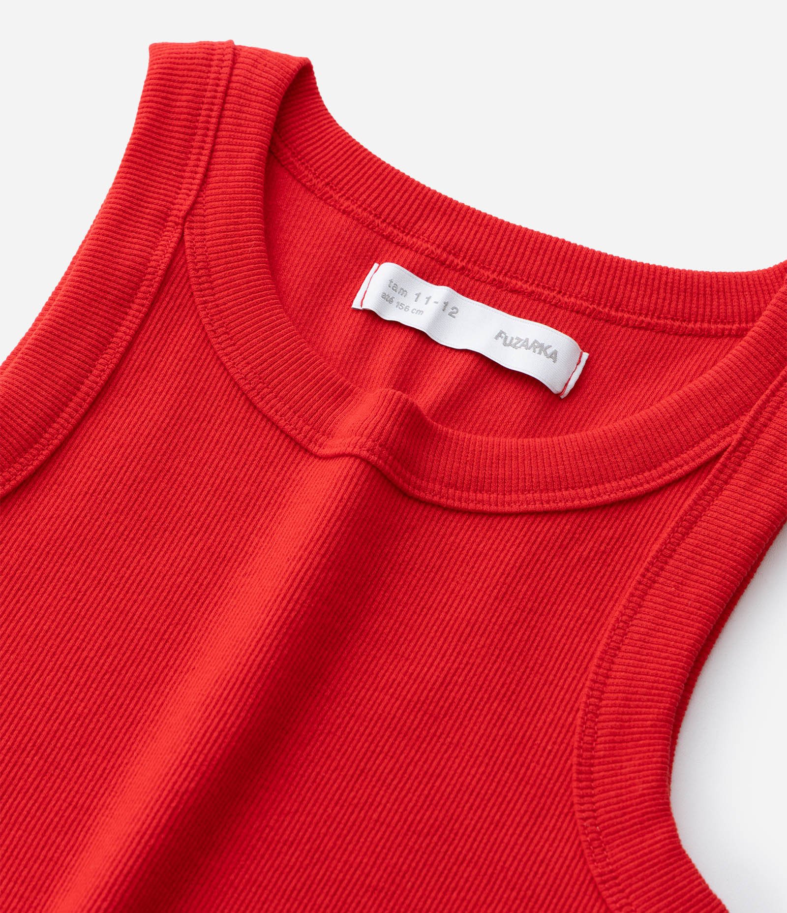 Regata Cropped Infantil em Ribana - Tam 5 a 14 Anos Vermelho 5