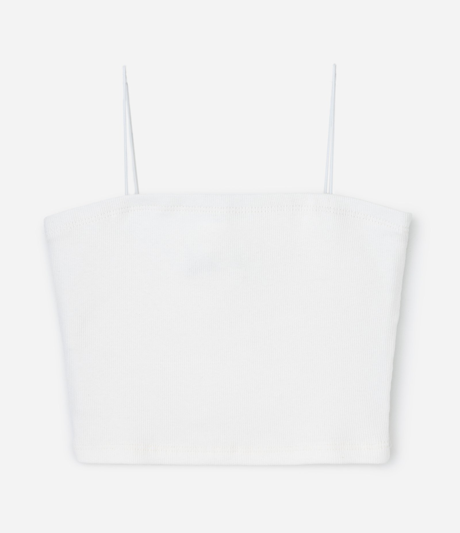 Top Reto Infantil com Alça Canelado - Tam 7 a 14 Anos Branco 2