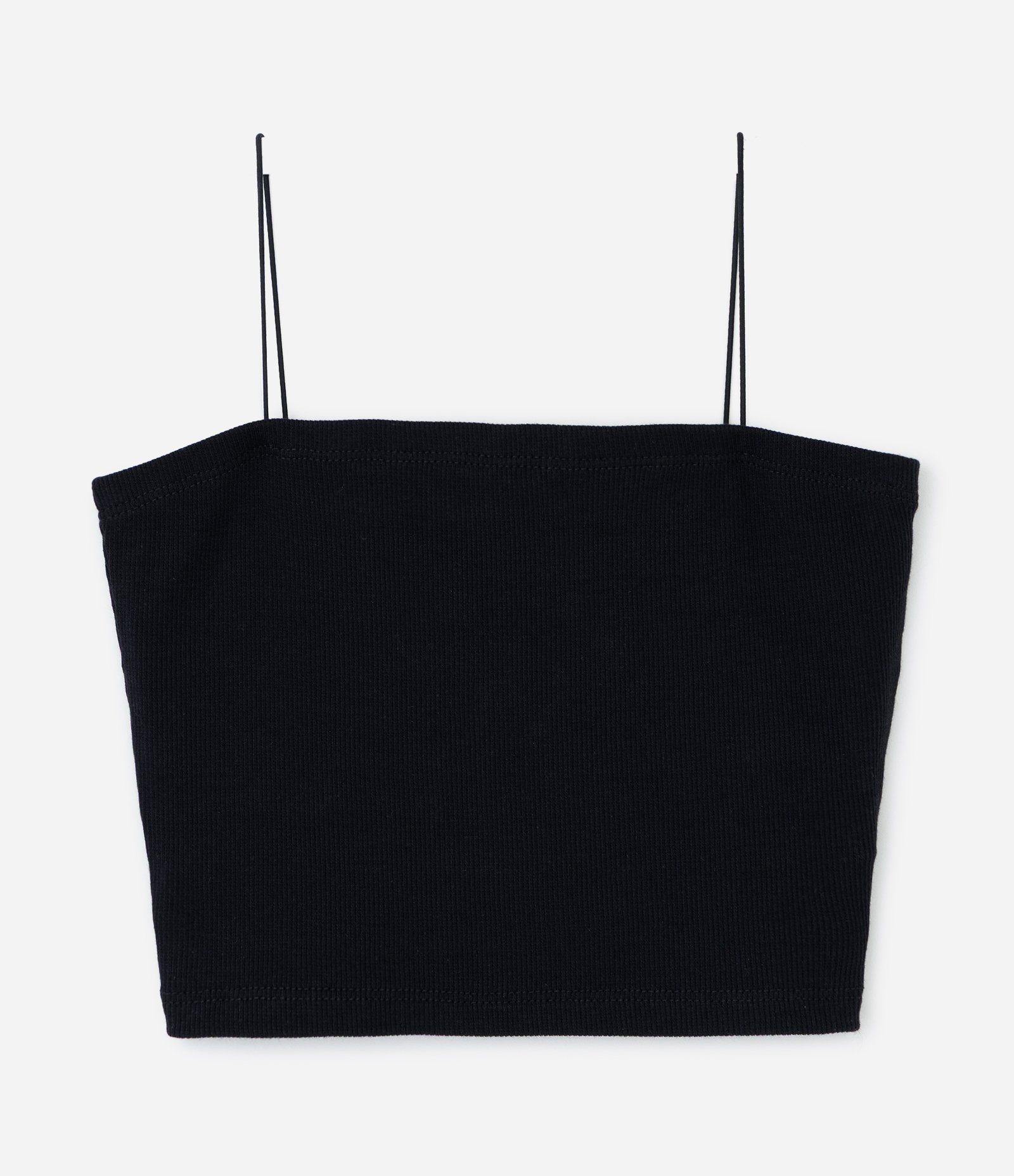 Top Reto Infantil com Alça Canelado - Tam 7 a 14 Anos Preto 2