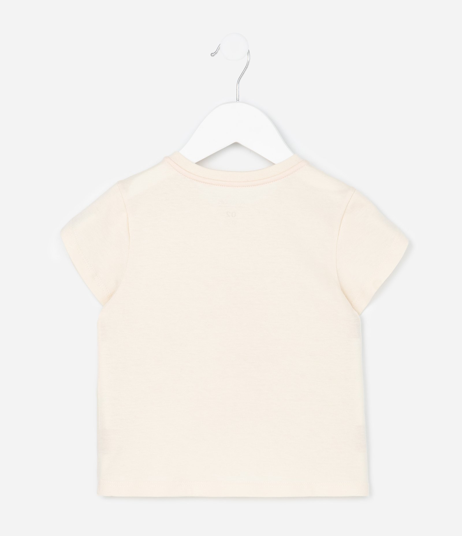 Pijama Curto Infantil em Algodão com Estampa de Cavalo Marinho - Tam 2 a 4 Anos Bege/Laranja 3