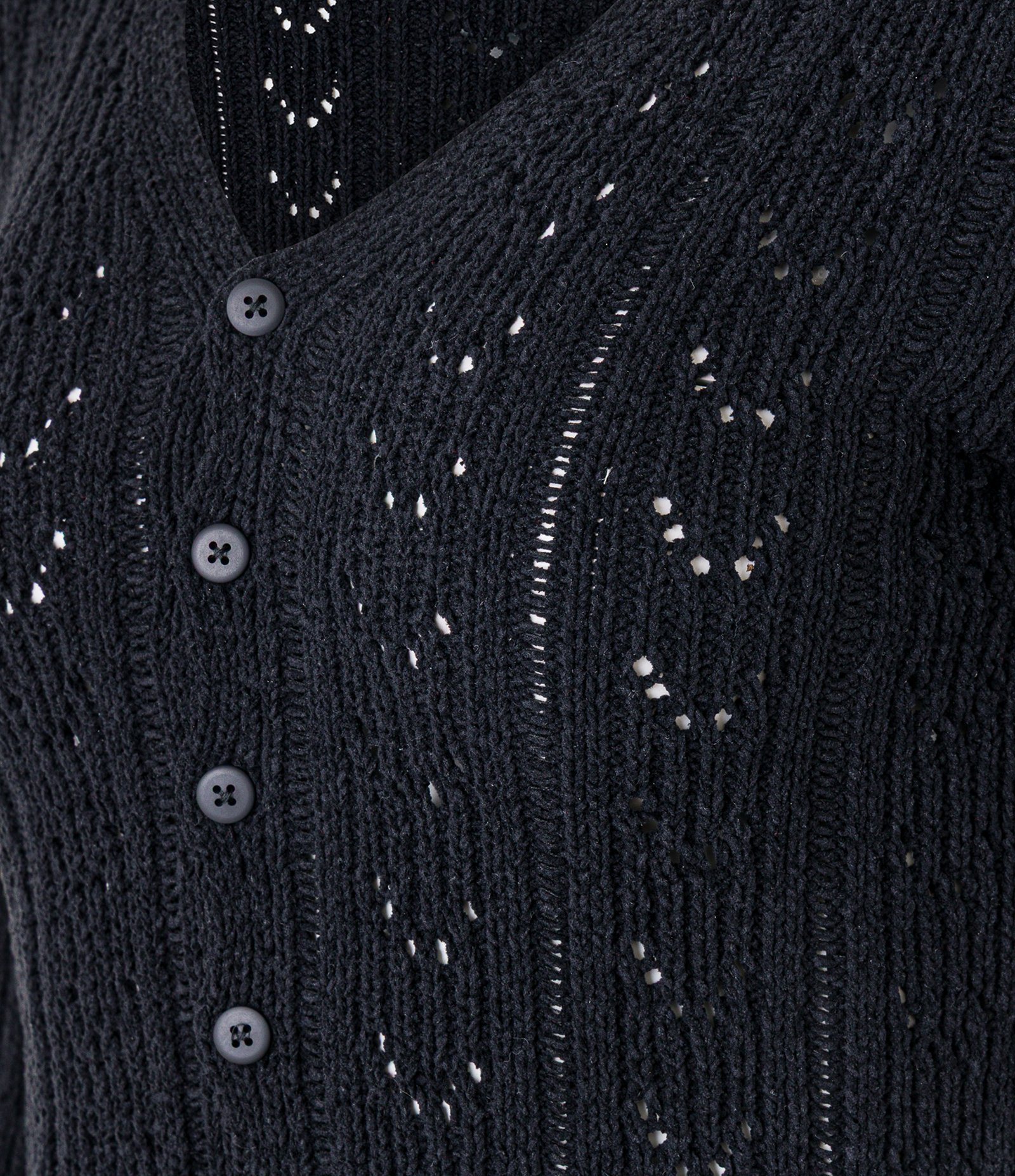 Blusa em Tricô com Botões e Babadinho na Barra Branco 2