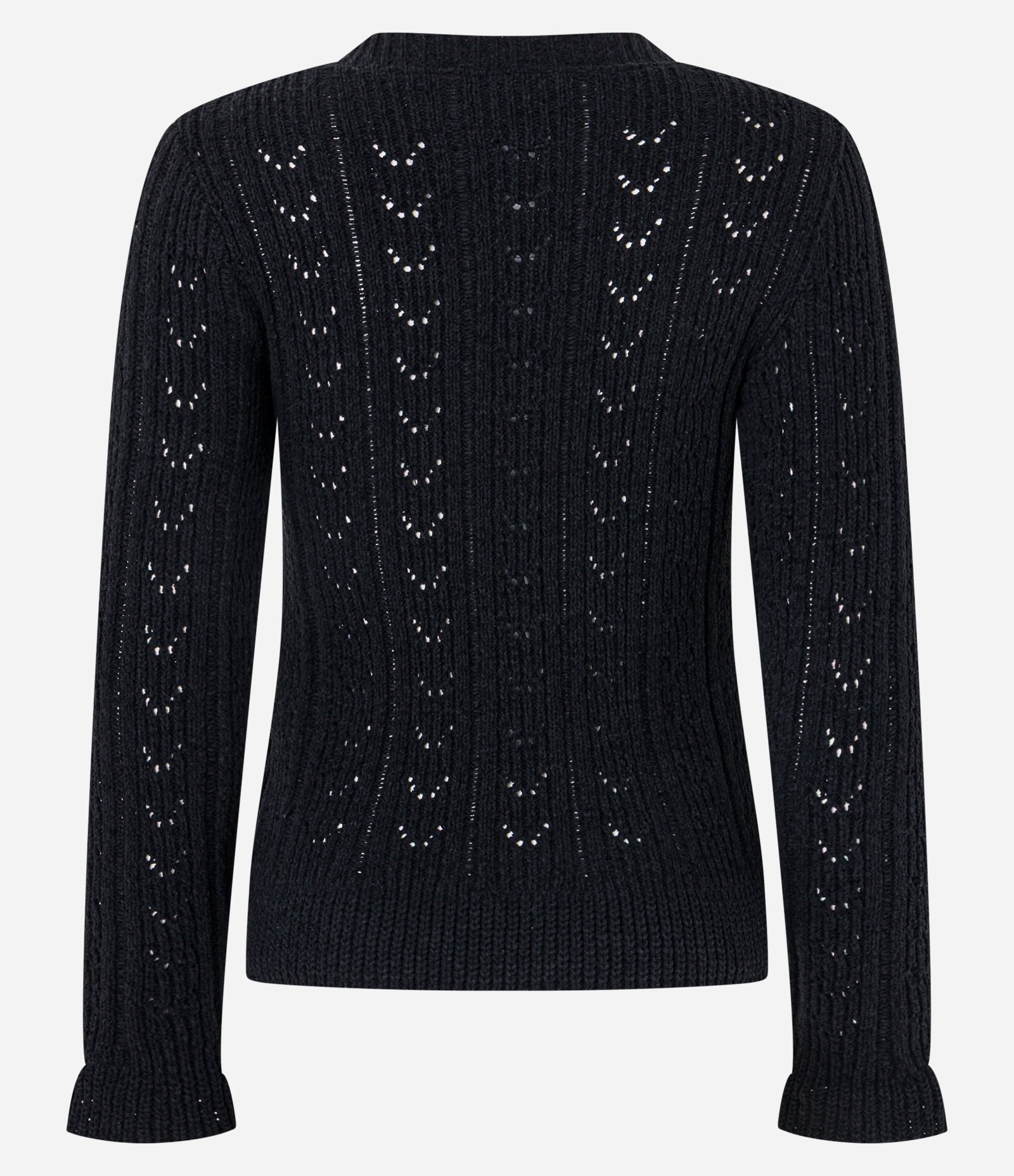 Blusa em Tricô com Botões e Babadinho na Barra Branco 3