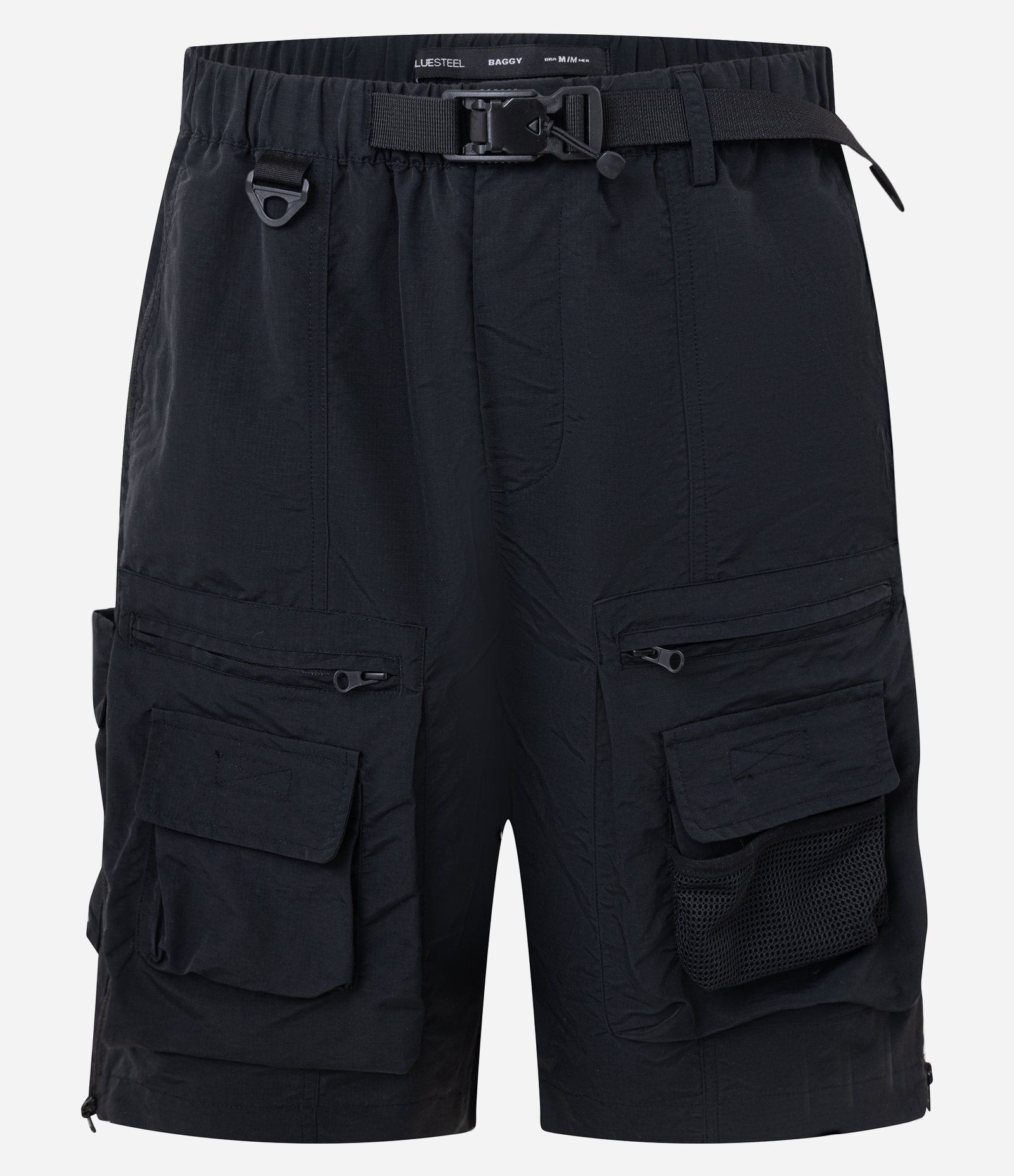 Bermuda Baggy Tática com Cinto e Buckle Magnético Preto 6