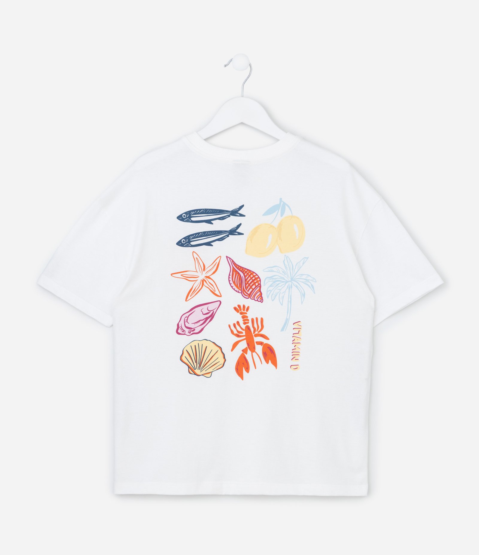 Camiseta Infantil em Algodão com Estampa Tropical - Tam 5 a 14 Anos Branco 2