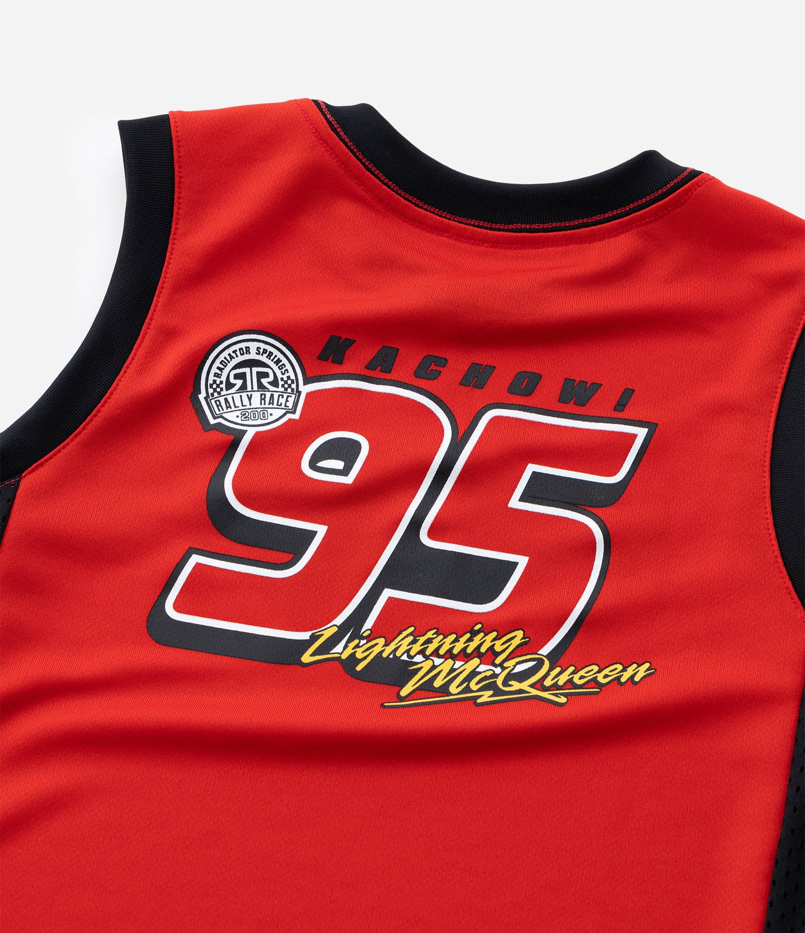 Regata Infantil de Basquete em Microfibra com Estampa Carros - Tam 3 a 8 Anos Vermelho 4