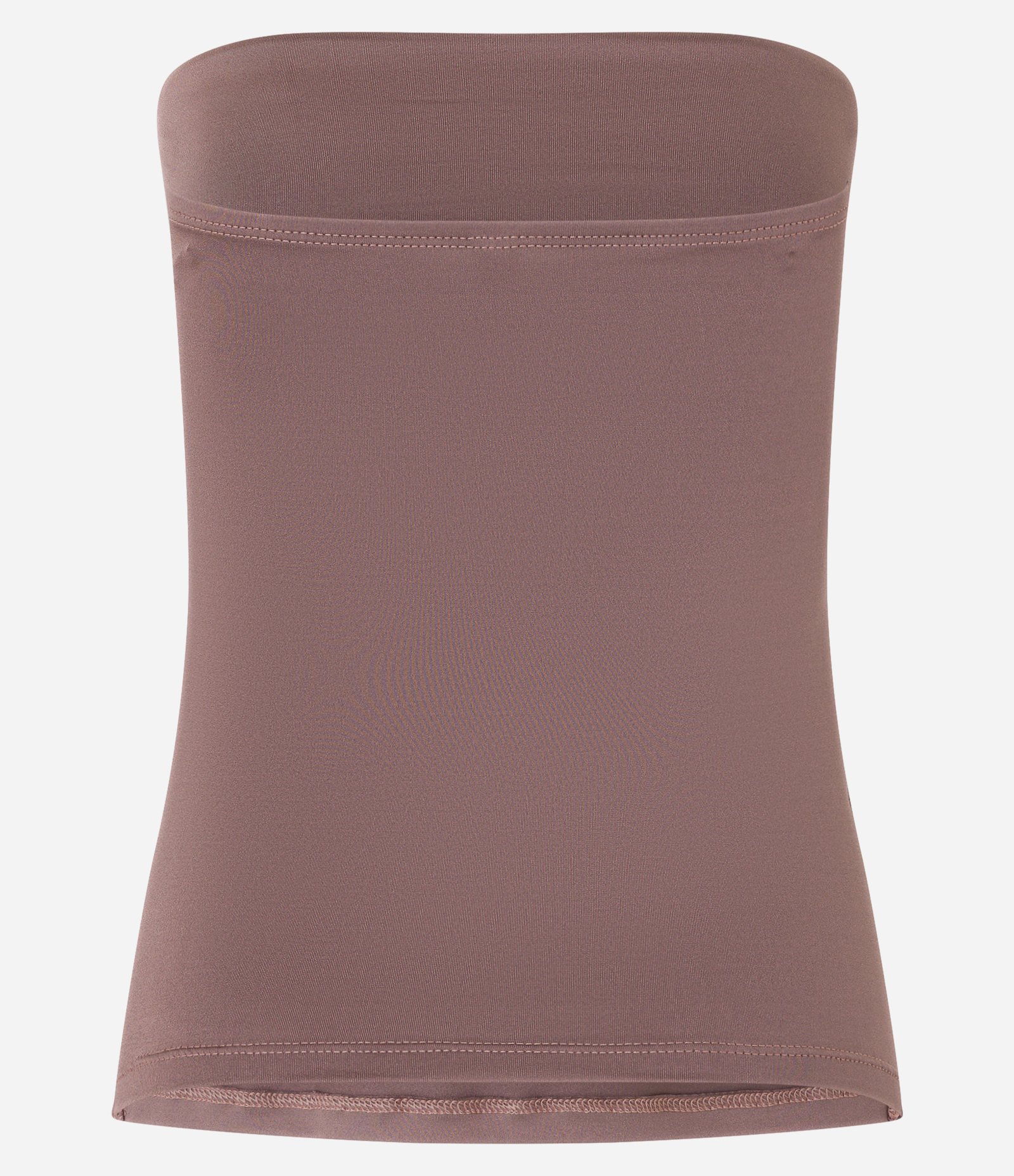 Blusa em Microfibra Tomara que Caia com Fenda Lateral Marrom 6