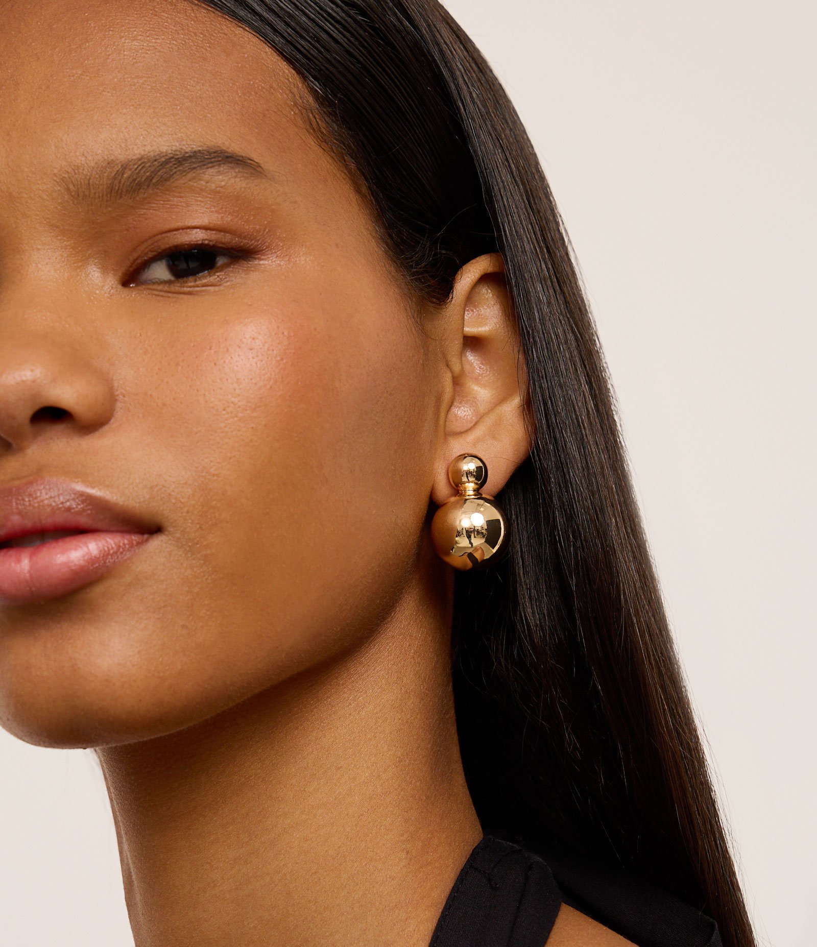 Kit 03 Brincos Esferas Bicolor Dourado 3