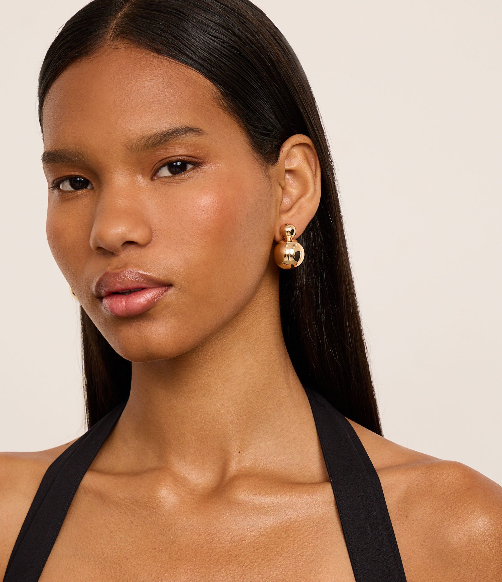 Kit 03 Brincos Esferas Bicolor Dourado 4