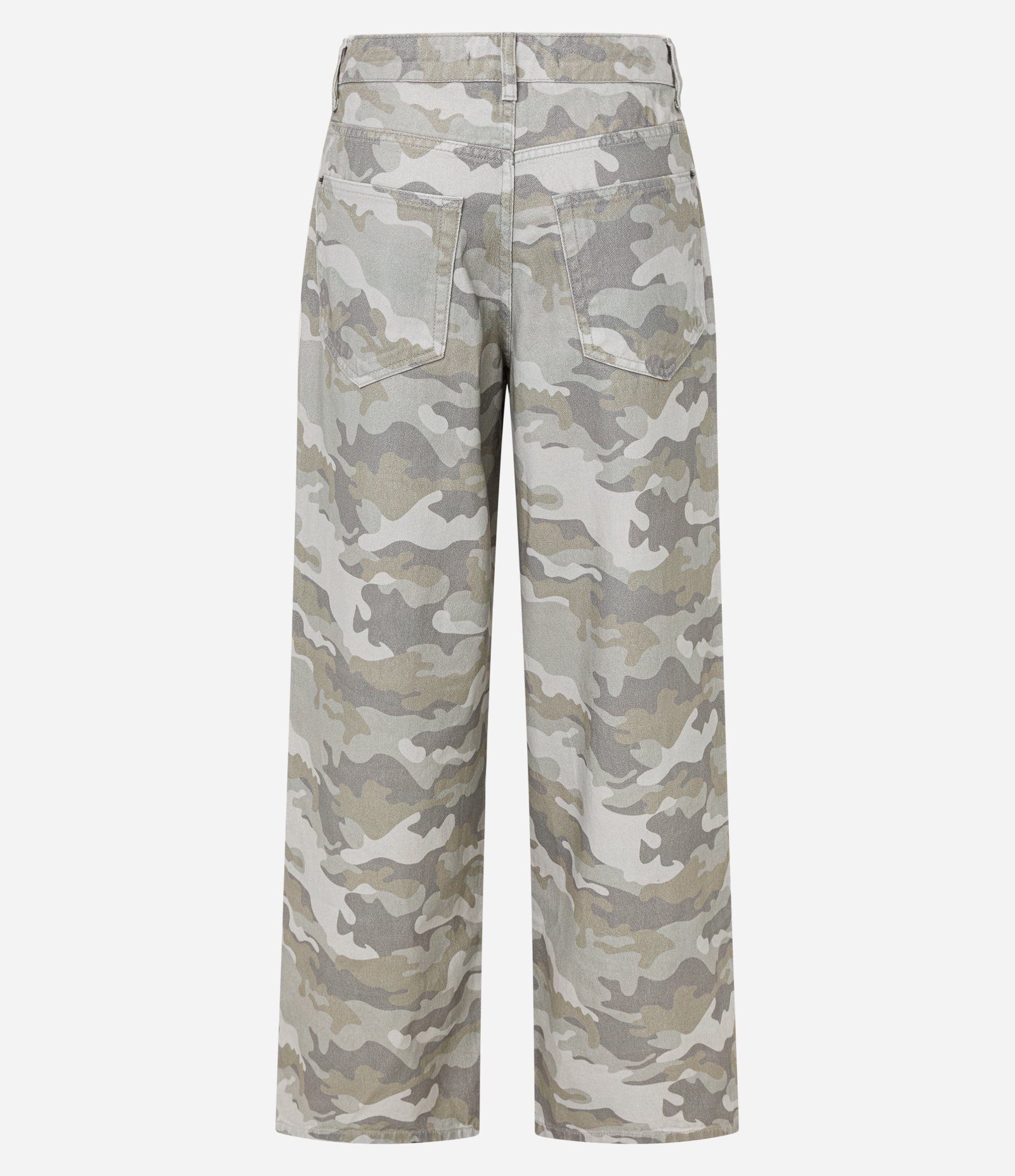 Calça Loose em Jeans Camuflado com Bolsos Verde 8
