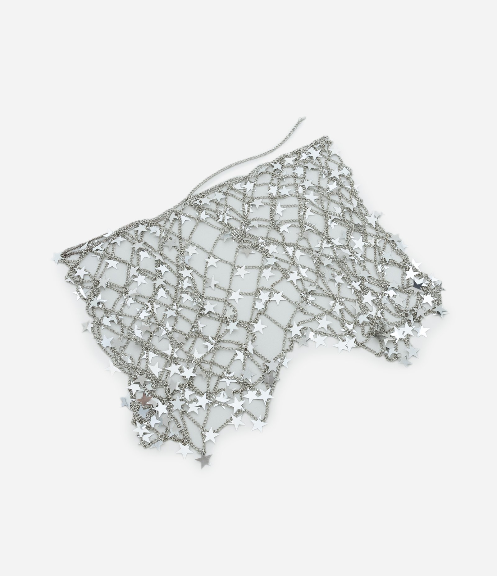 Body Chain Saia Com Correntes e Estrelas Prata 3