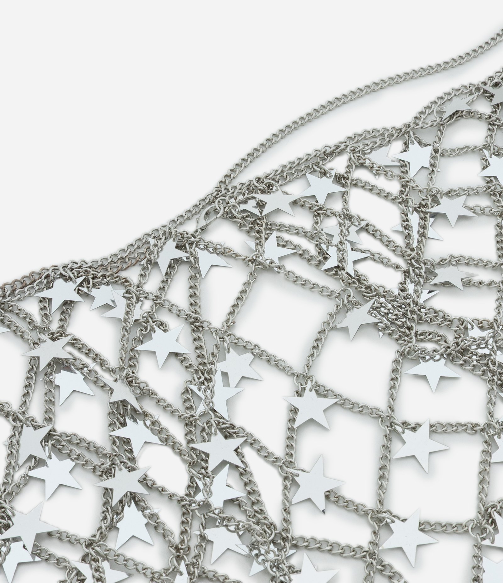 Body Chain Saia Com Correntes e Estrelas Prata 4