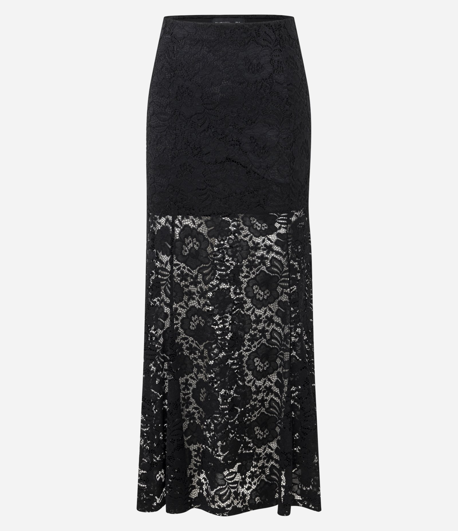Saia Midi em Renda com Godê na Renda Preto 5
