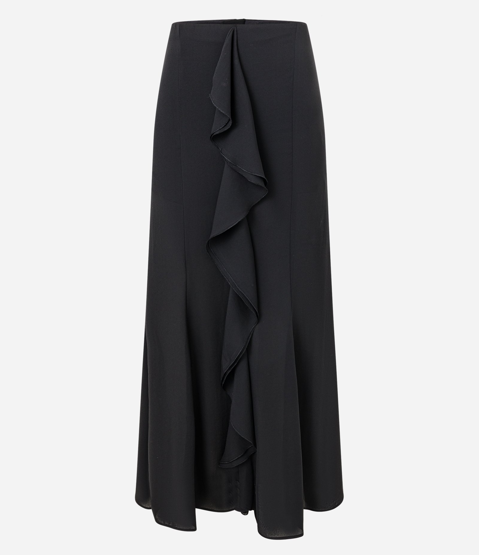 Saia Midi Long Midi com Detalhe de Tecido Preto 5