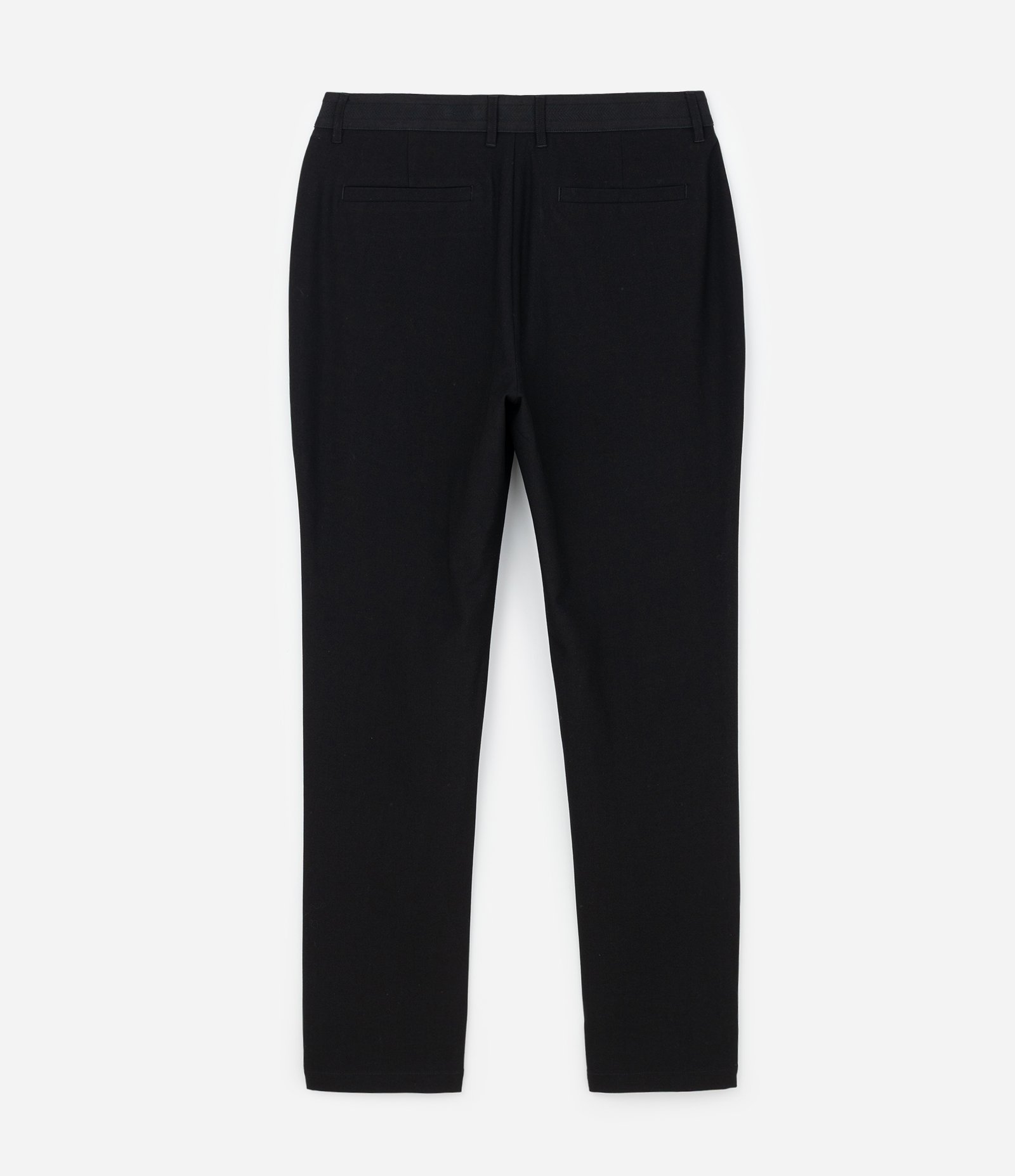 Calça Slim com Cós Elástico e Bolsos Preto 2