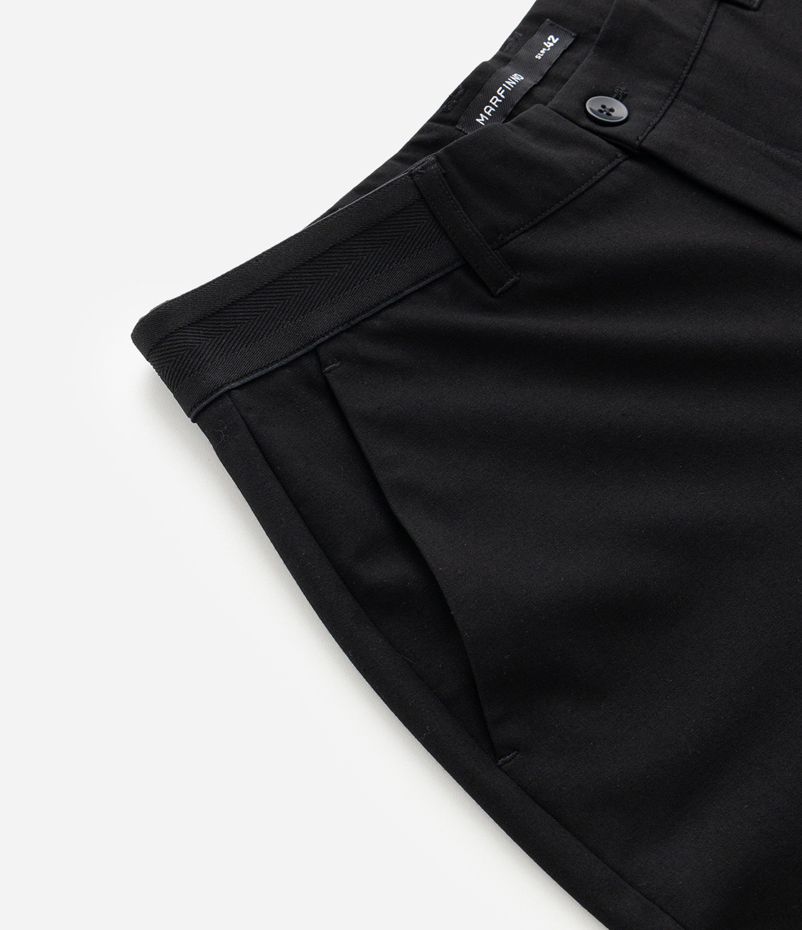 Calça Slim com Cós Elástico e Bolsos Preto 3