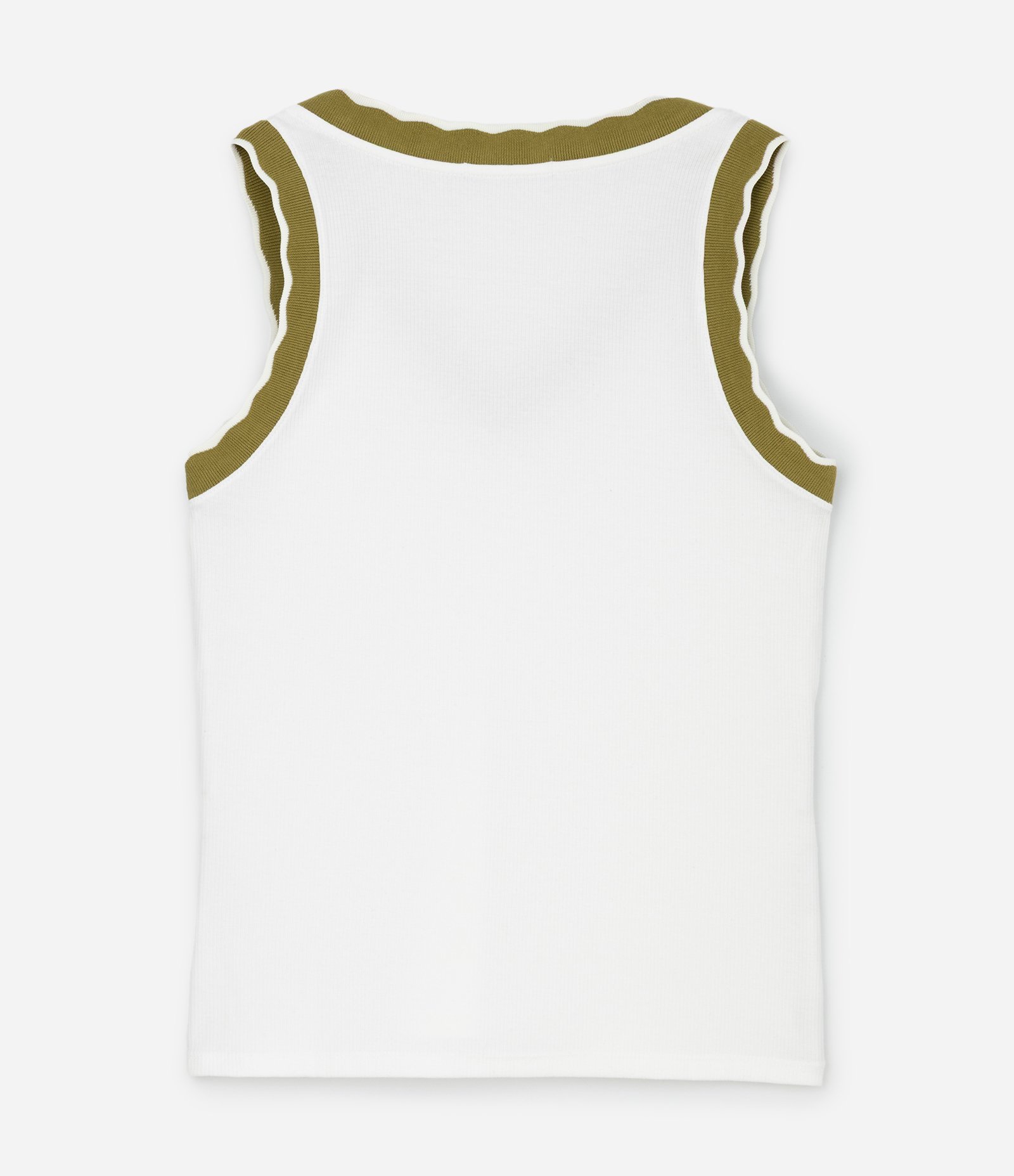 Blusa Regata em Ribana com Gola V em Retilínea Curve & Plus Size Branco 6