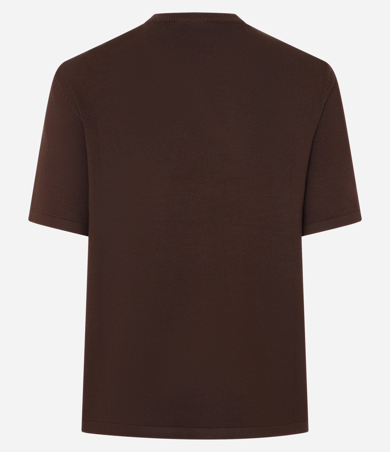 Blusa Manga Curta com Modelagem Regular Marrom 8