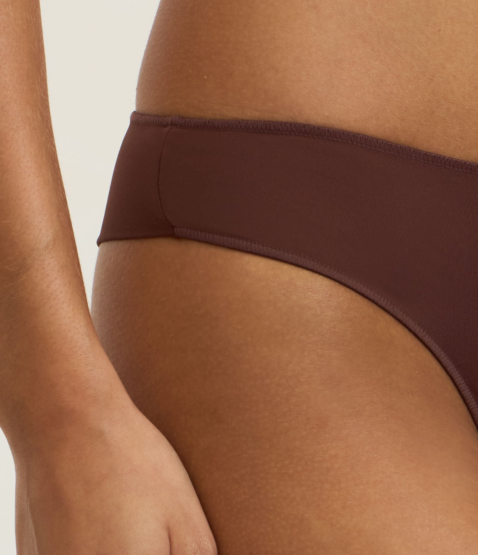 Kit 02 Calcinhas Biquíni Fio Duplo em Microfibra Marrom 4