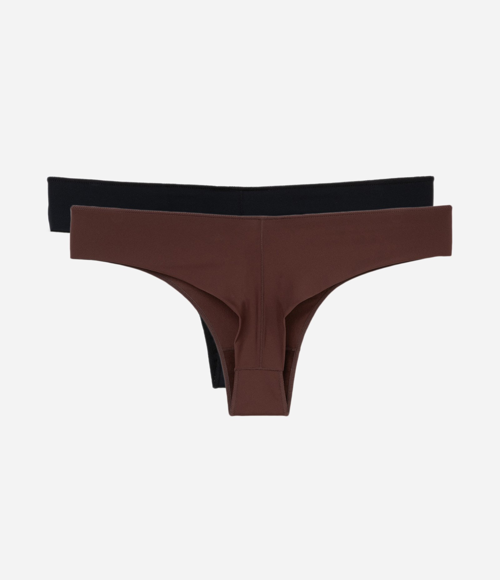 Kit 02 Calcinhas Biquíni Fio Duplo em Microfibra Marrom 2