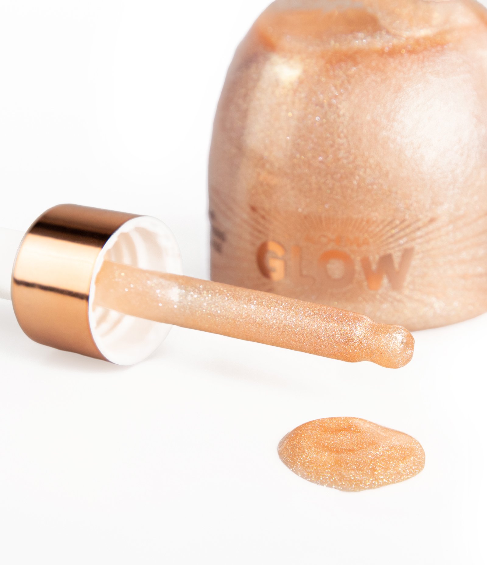 Gotas Iluminadoras Concentrado de Glitter Corpo e Rosto Glow Peach Rose Alchemia 100ml 2