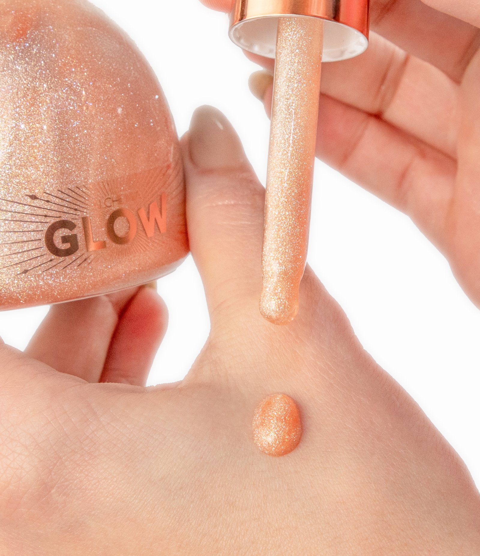 Gotas Iluminadoras Concentrado de Glitter Corpo e Rosto Glow Peach Rose Alchemia 100ml 3