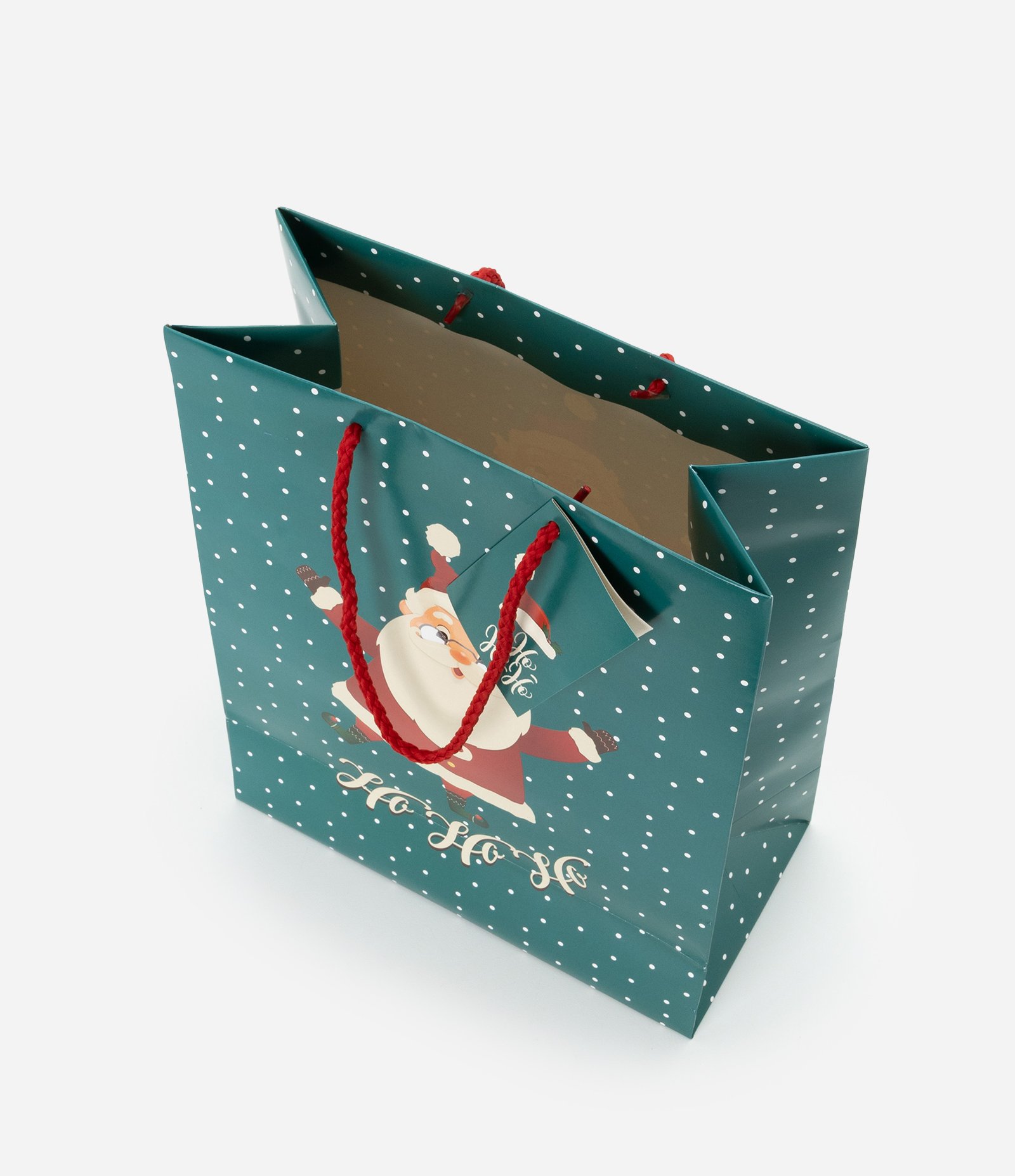 Embalagem de Presente Média com Estampa Papai Noel Natal Verde 3