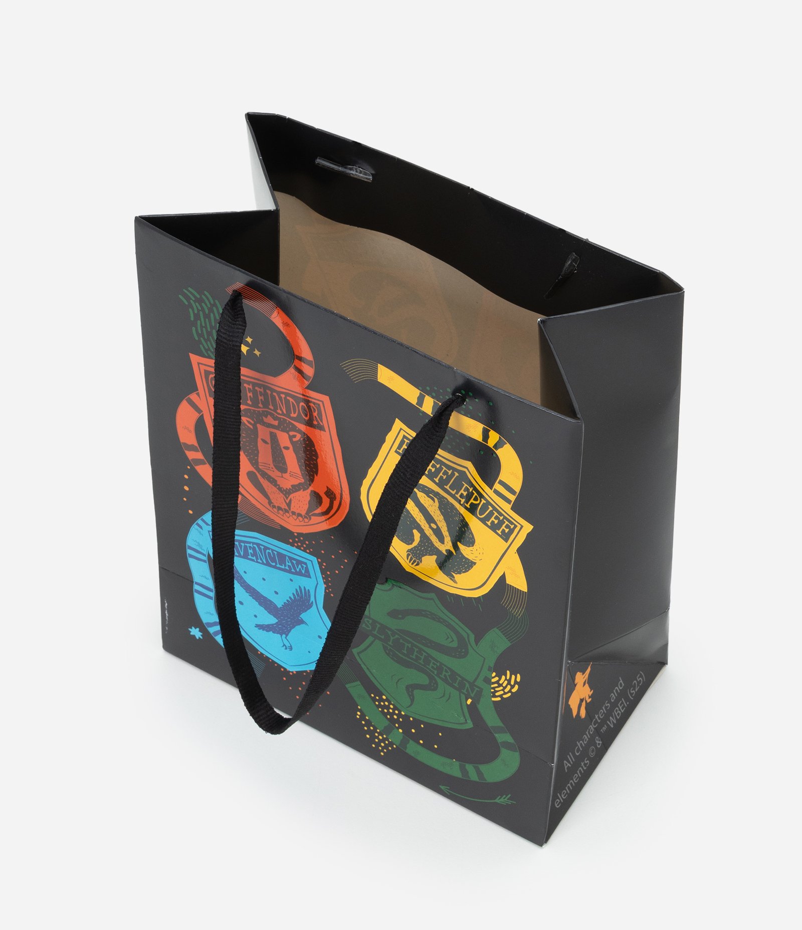 Embalagem de Presente Pequena com Estampa Brasões Harry Potter Preto 3