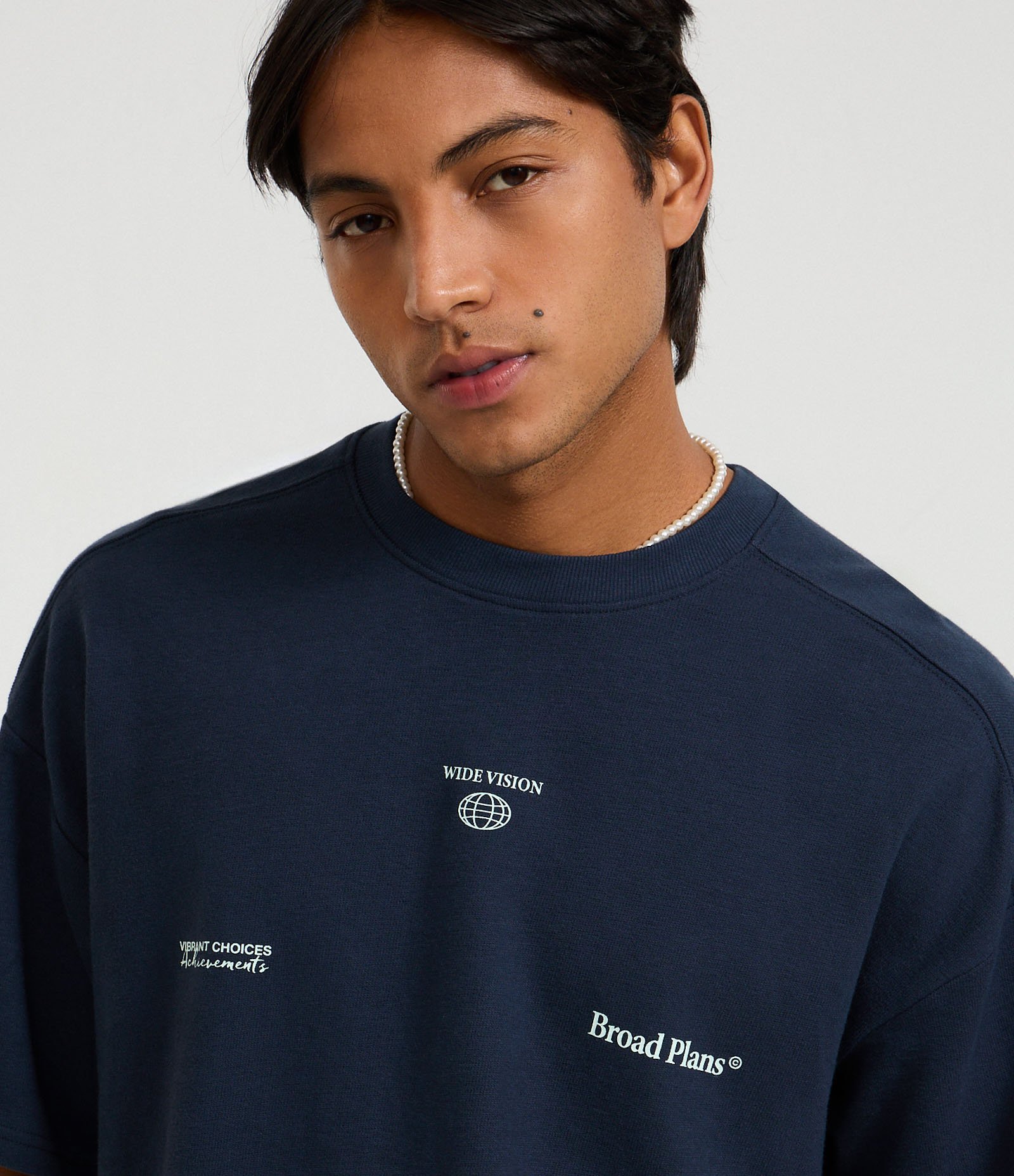 Camiseta Oversized em Algodão com Estampa Frente e Costas Broad Plans Preto 4