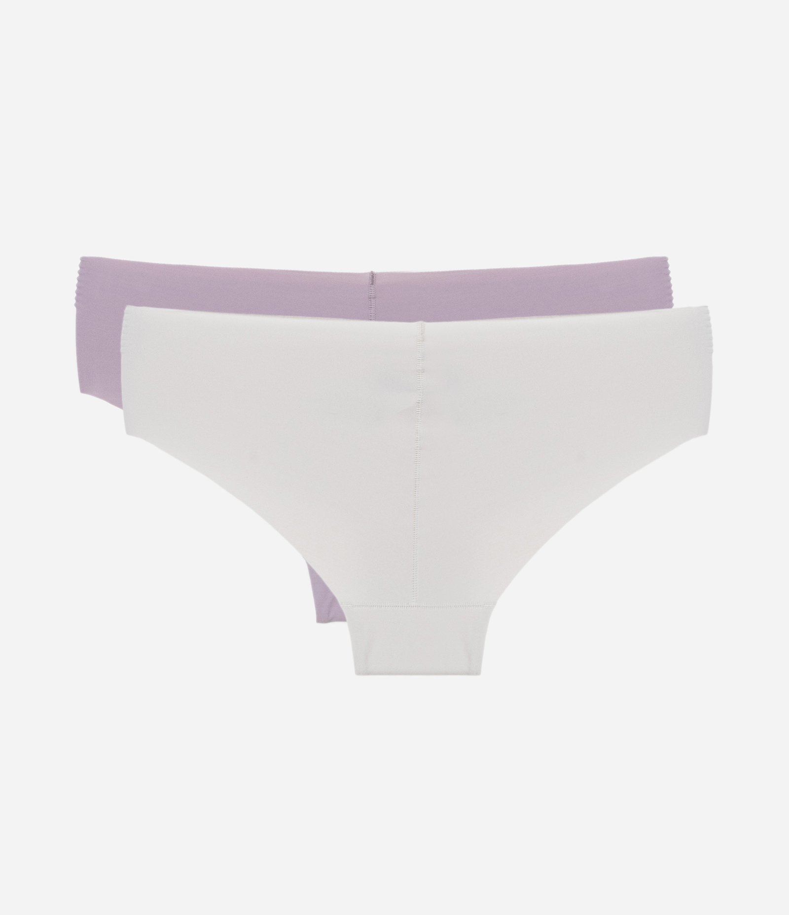 Kit 02 Calcinhas Boyshort em Microfibra com Corte a Fio Rose Neutro/Cinza 2