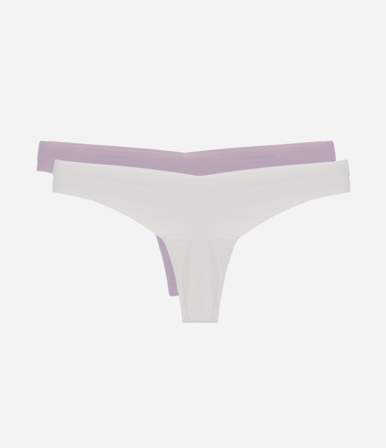 Kit 02 Calcinhas Biquini Fio em Microfibra com Corte a Fio Rosa Neutro/Cinza 1