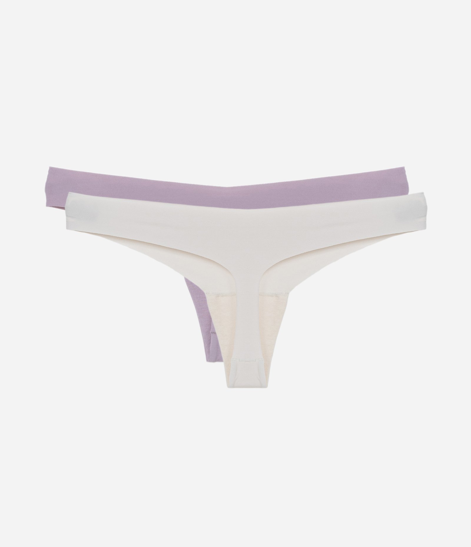 Kit 02 Calcinhas Biquini Fio em Microfibra com Corte a Fio Rosa Neutro/Cinza 2