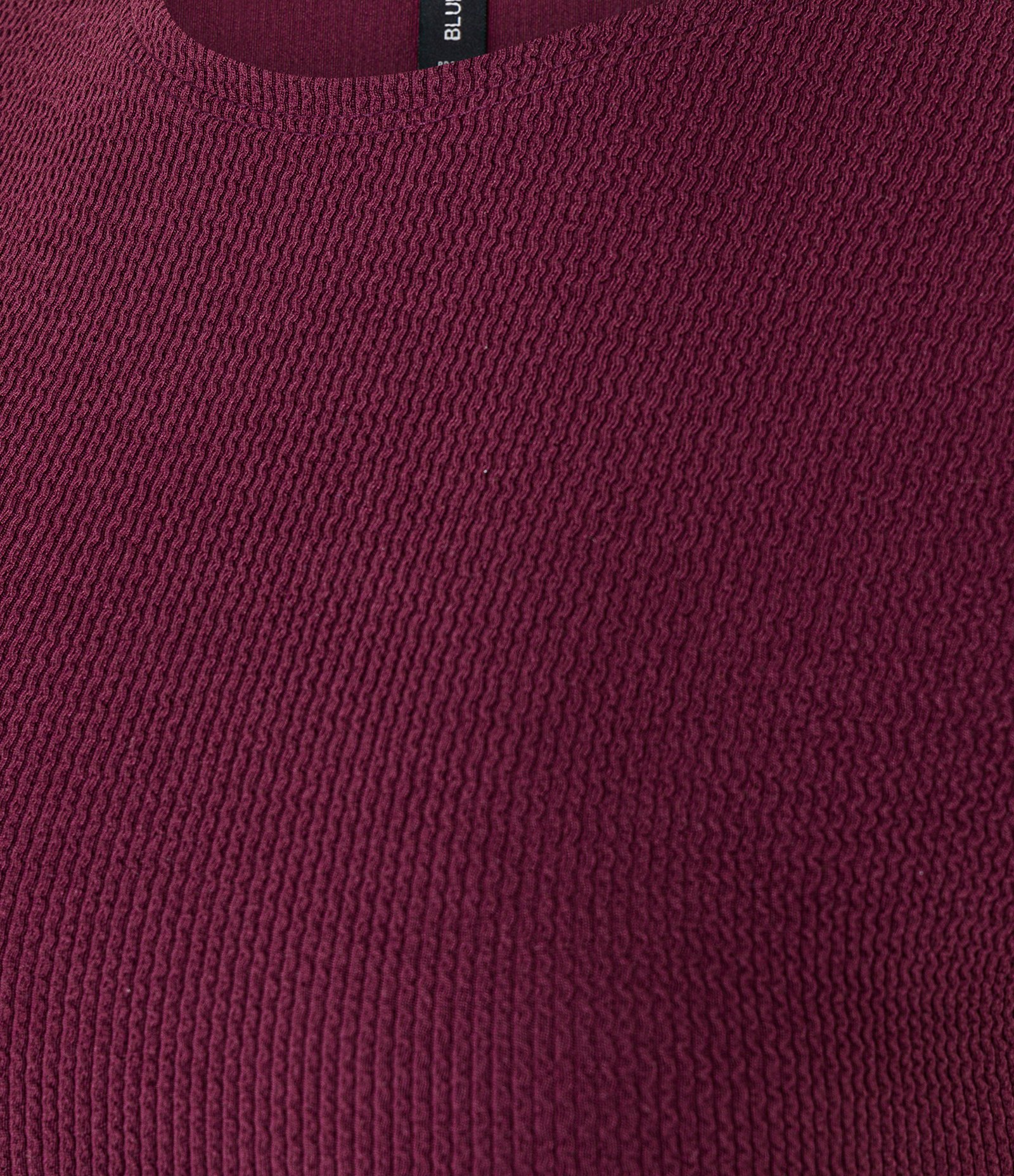 Blusa com Gola Redonda Sem Cava e Textura Bordô 6