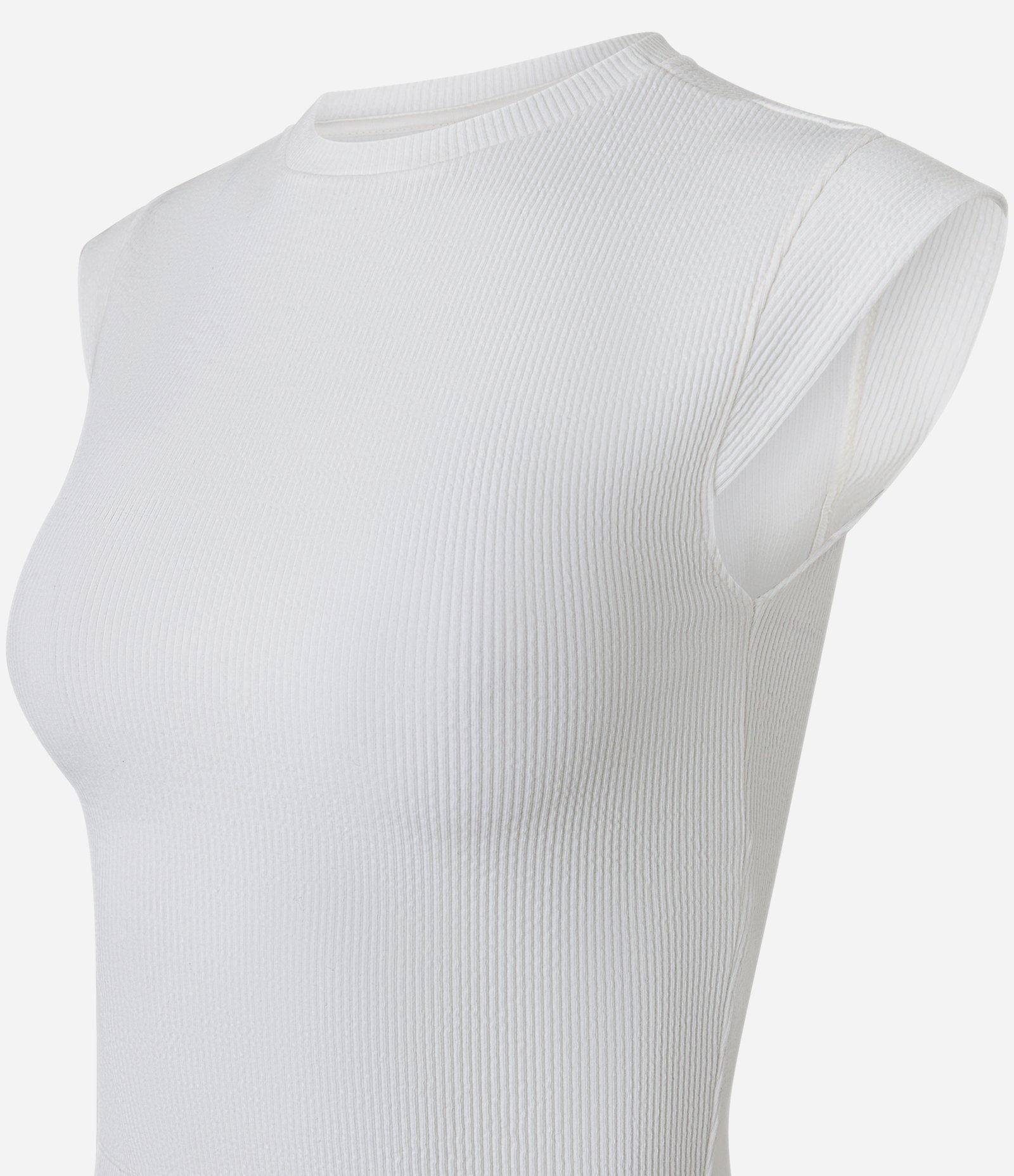 Blusa Canelada com Cava Diferenciada Branco 6