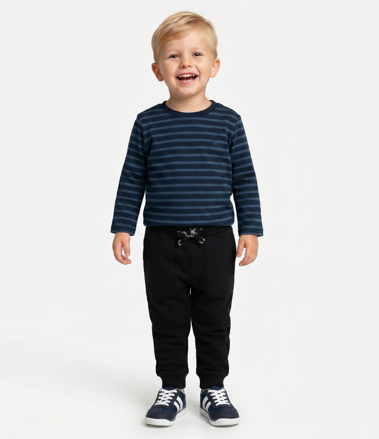 Calça Infantil em Felpa com Cordão Ajustável - Tam 1 A 6 Anos Preto 1