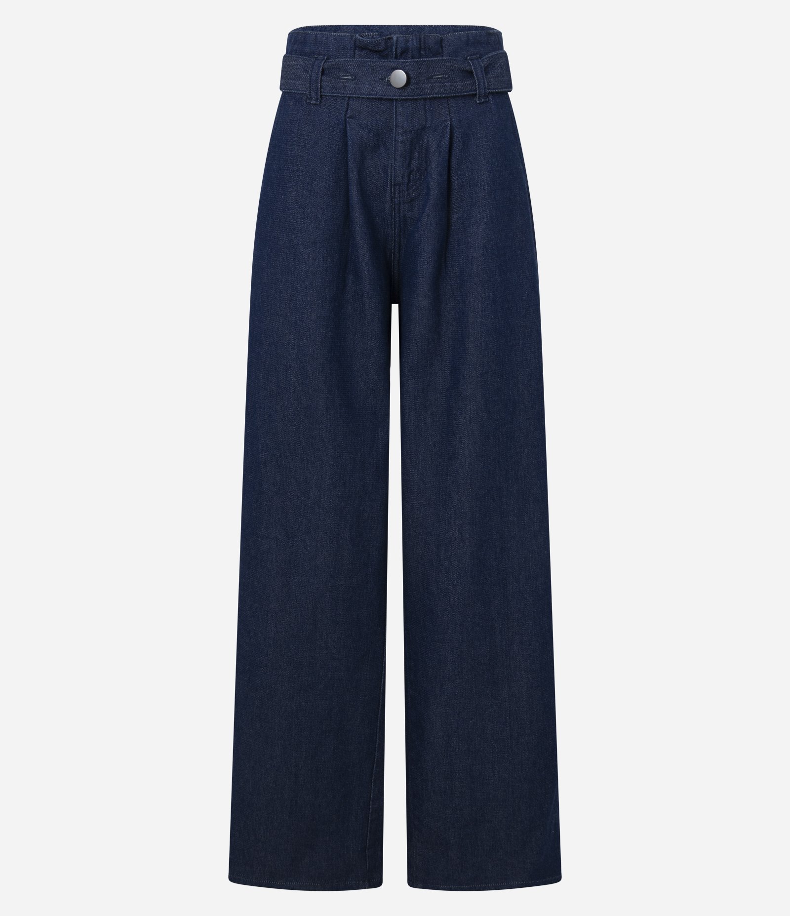 Calça Wide Leg Clochard em Jeans com Cintura Alta e Cinto Azul 4