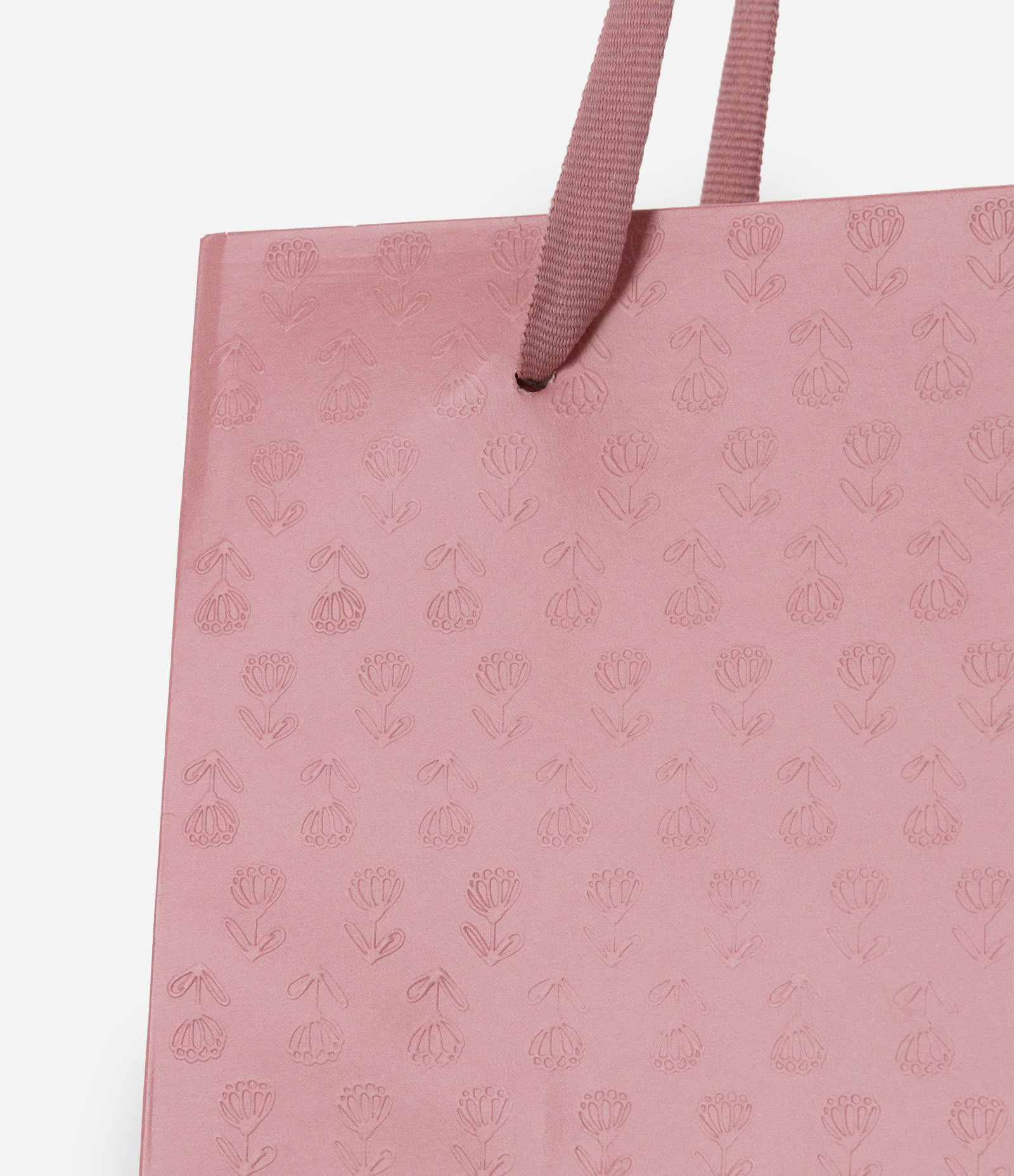 Embalagem de Presente Pequena com Alça Dupla Texturizada Rosa 2