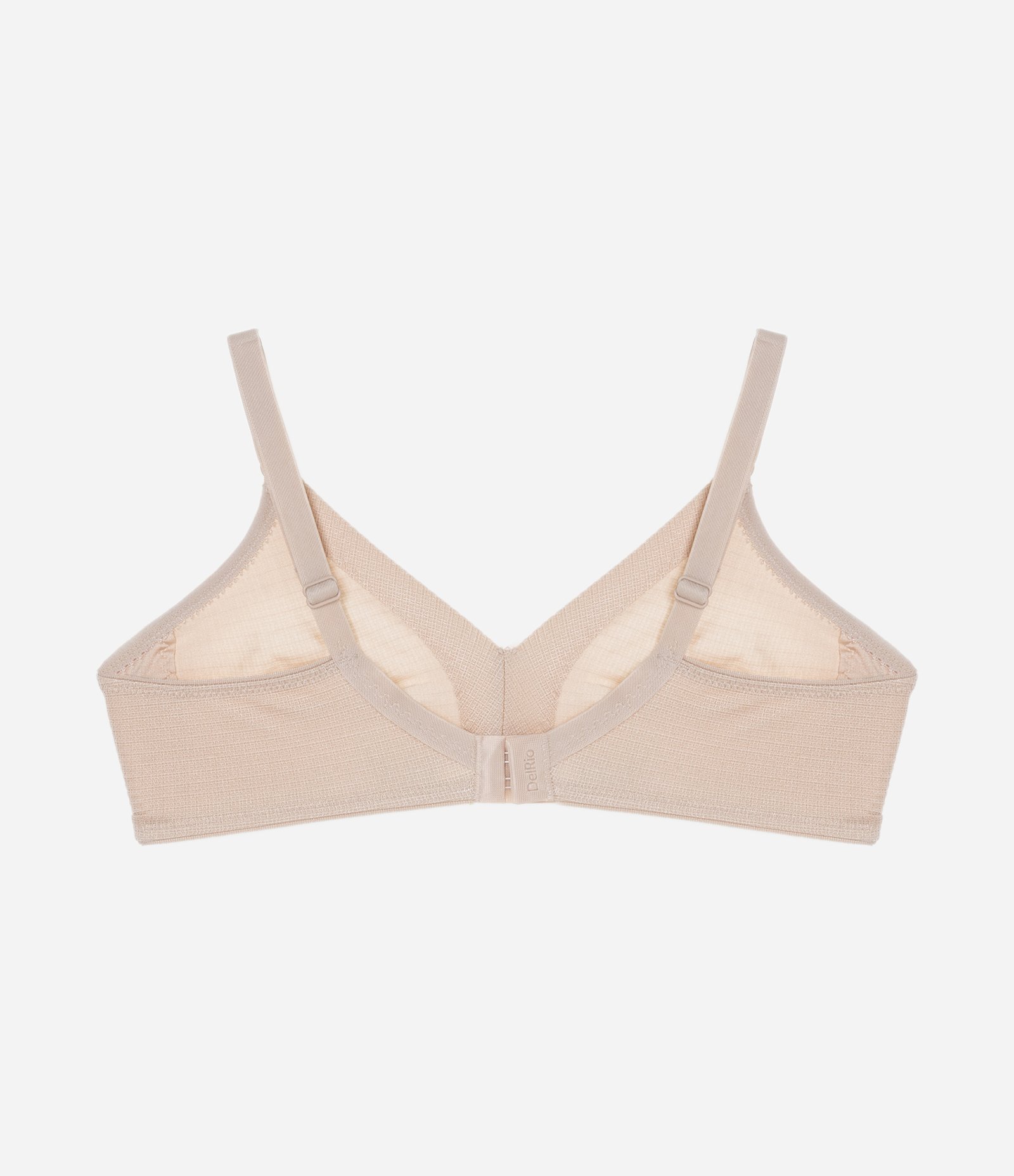 Sutiã sem Bojo Sem Aro em Microfibra Texturizada Delrio Bege 6