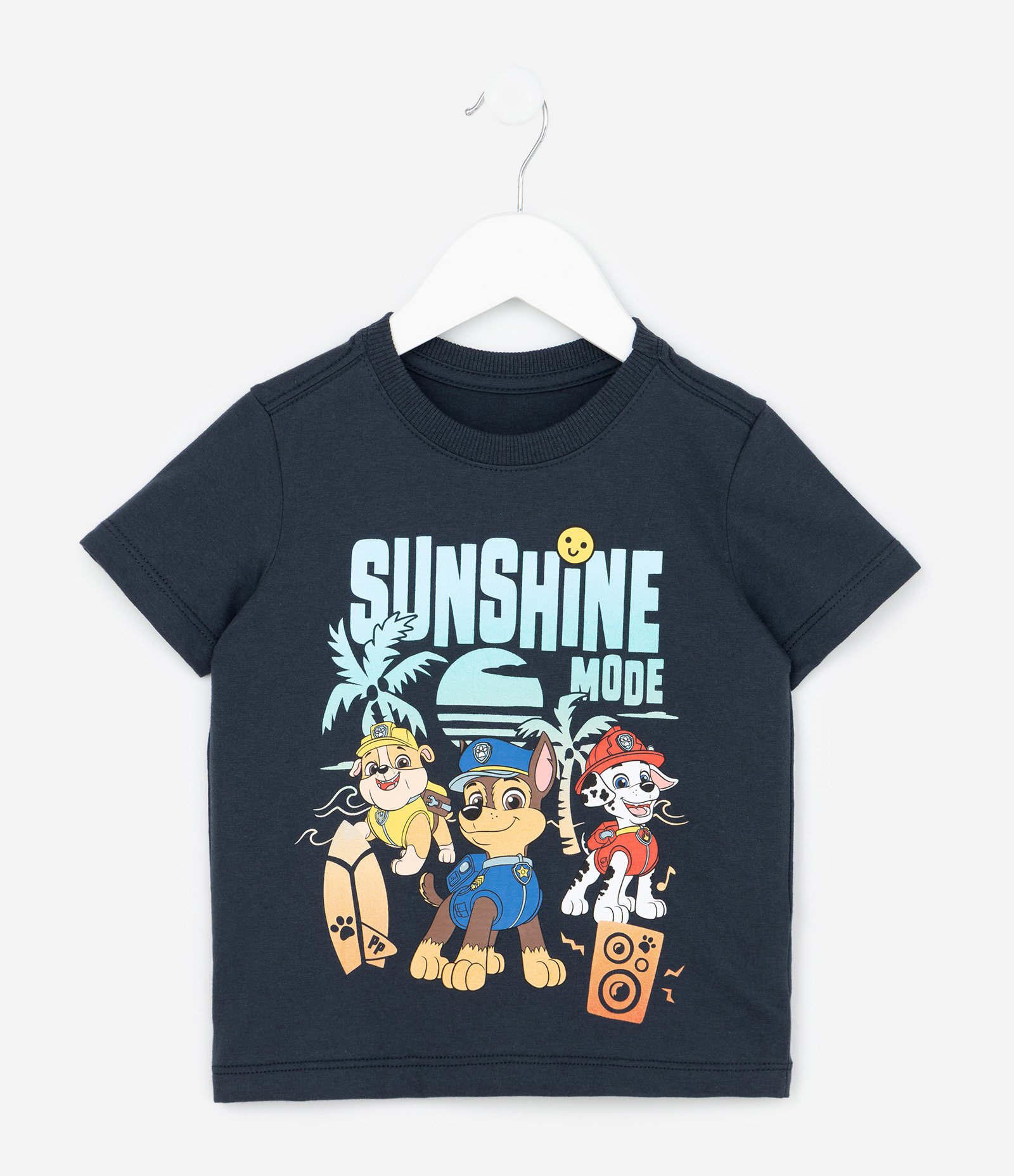 Camiseta Infantil com Estampa Patrulha Canina - Tam 1 a 6 Anos Azul 1