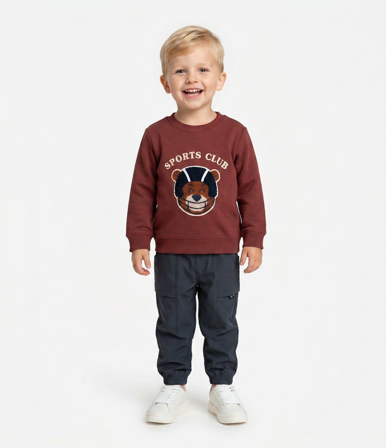 Calça Infantil com Bolsos Laterais - Tam 1 A 6 Anos Azul 1