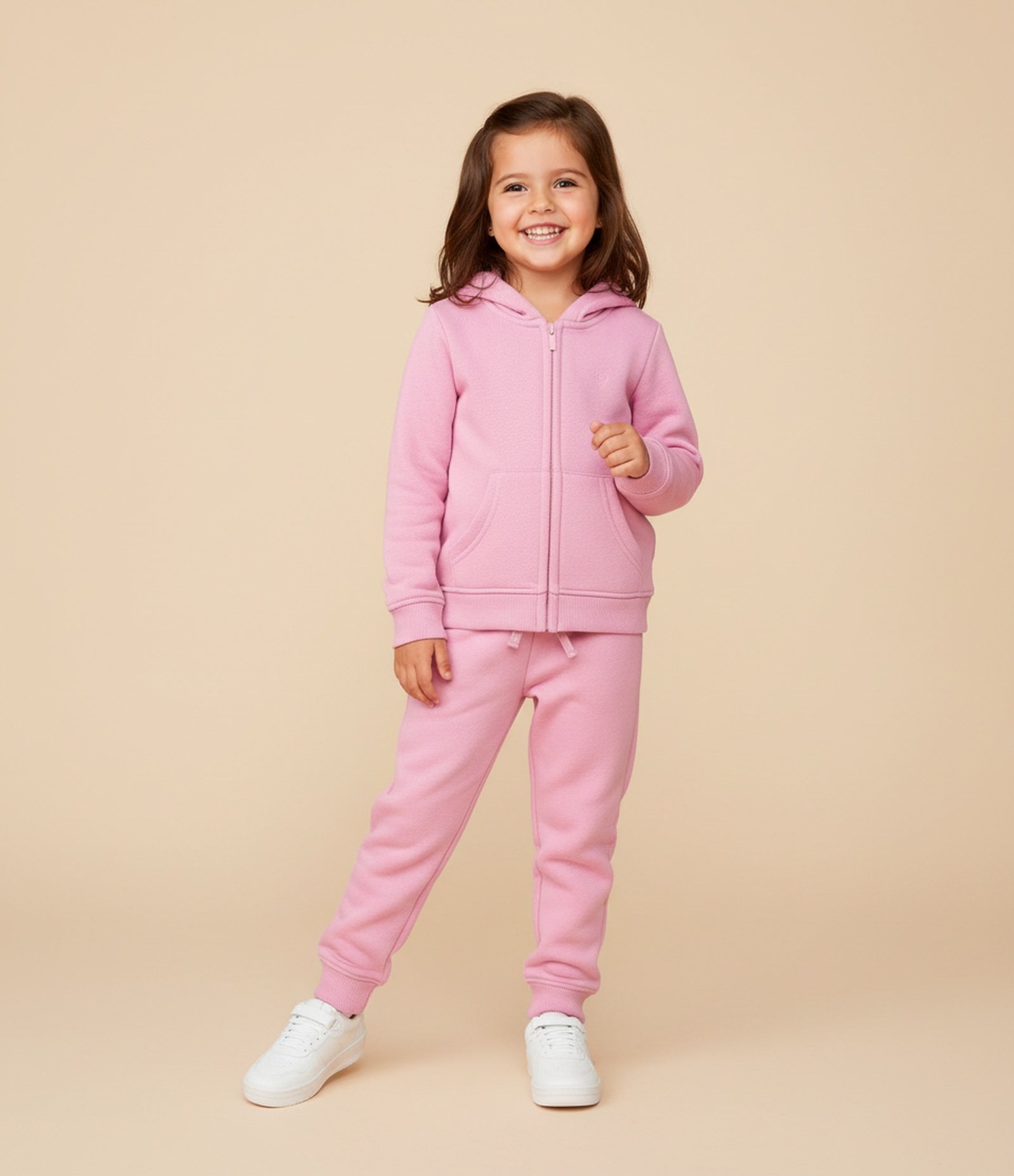 Calça Infantil Jogger em Moletom com Felpa – Tam 1 a 5 Anos Rosa 1