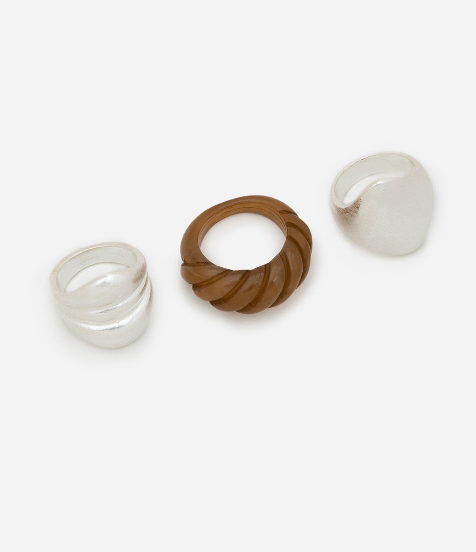 Kit 03 Anéis em Formatos Diversos Multicores 2