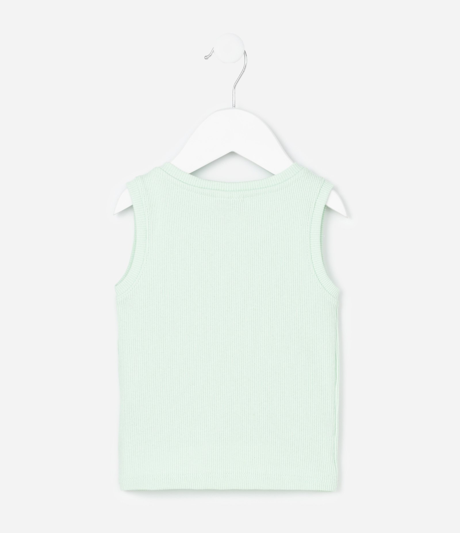 Regata Infantil em Ribana com Bordado Floral - Tam 1 a 6 Anos Verde 2