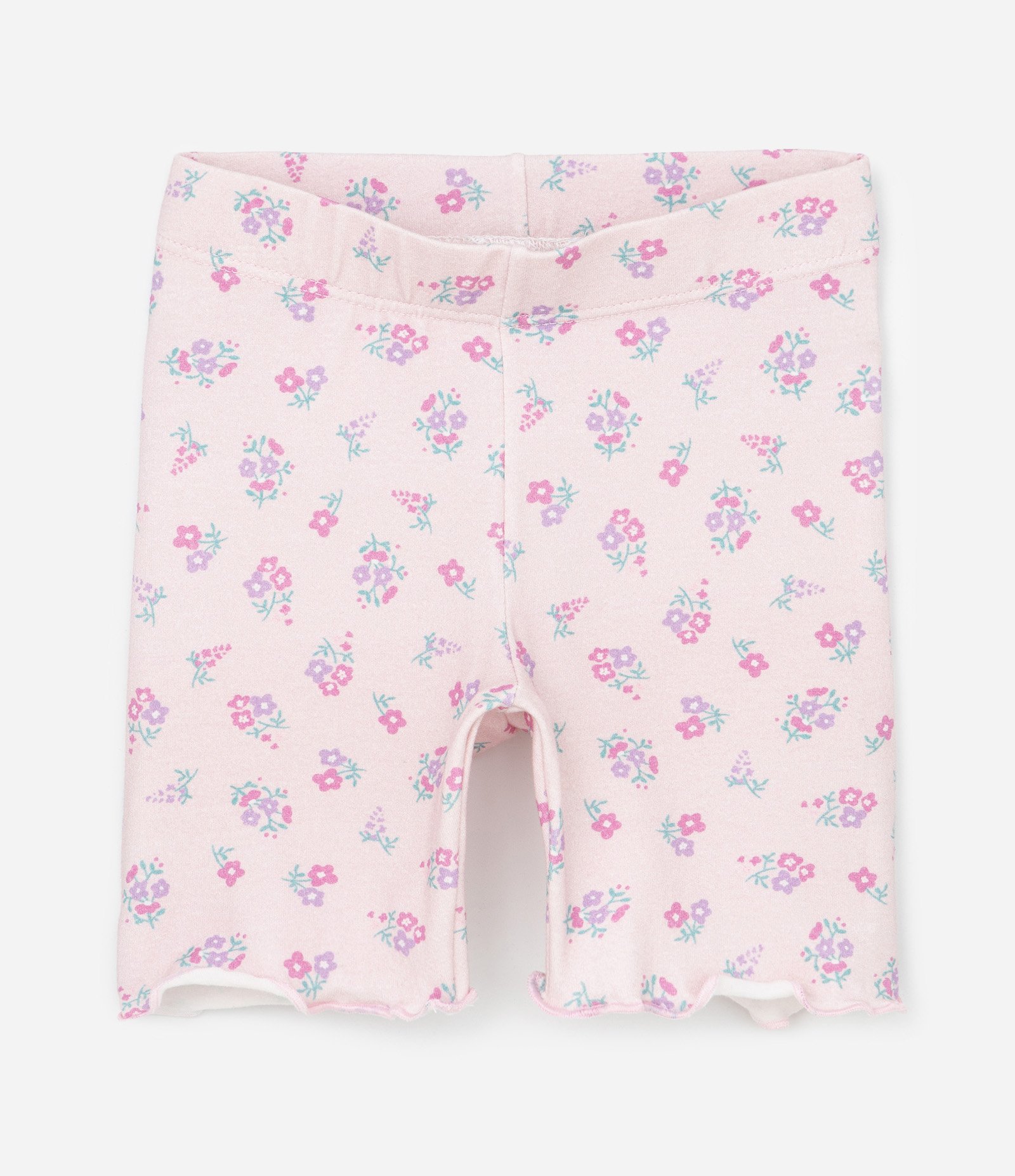 Conjunto Infantil em Cotton com Flores - Tam 1 a 6 Anos Branco/Rosa 4