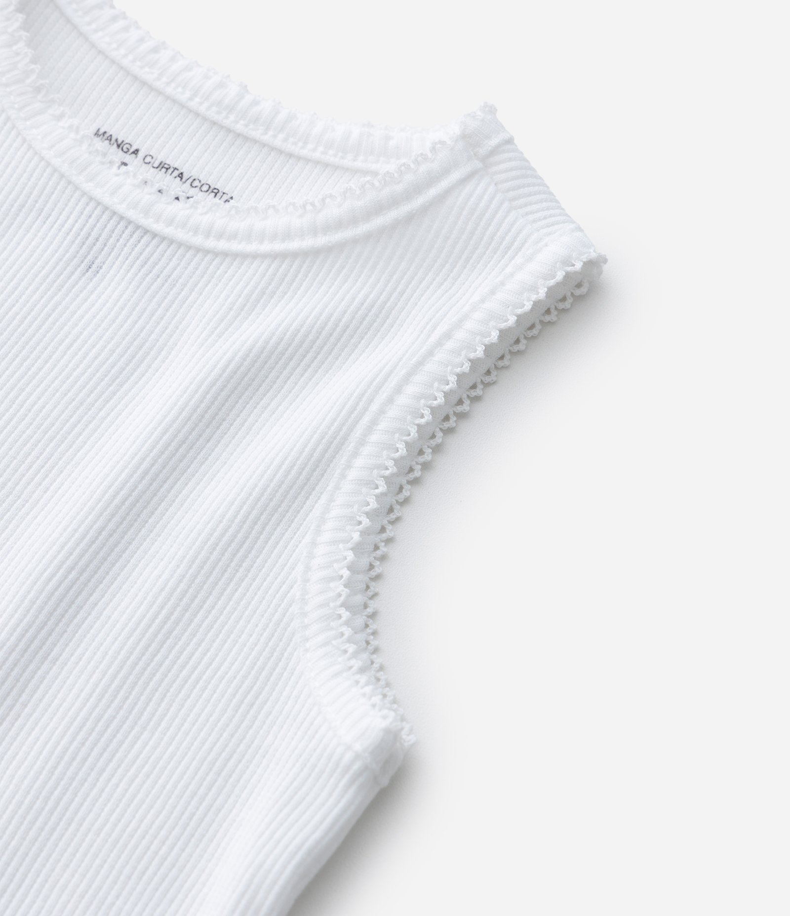 Regata Infantil em Ribana com Picueta nas Cavas - Tam 1 a 6 Anos Branco 5