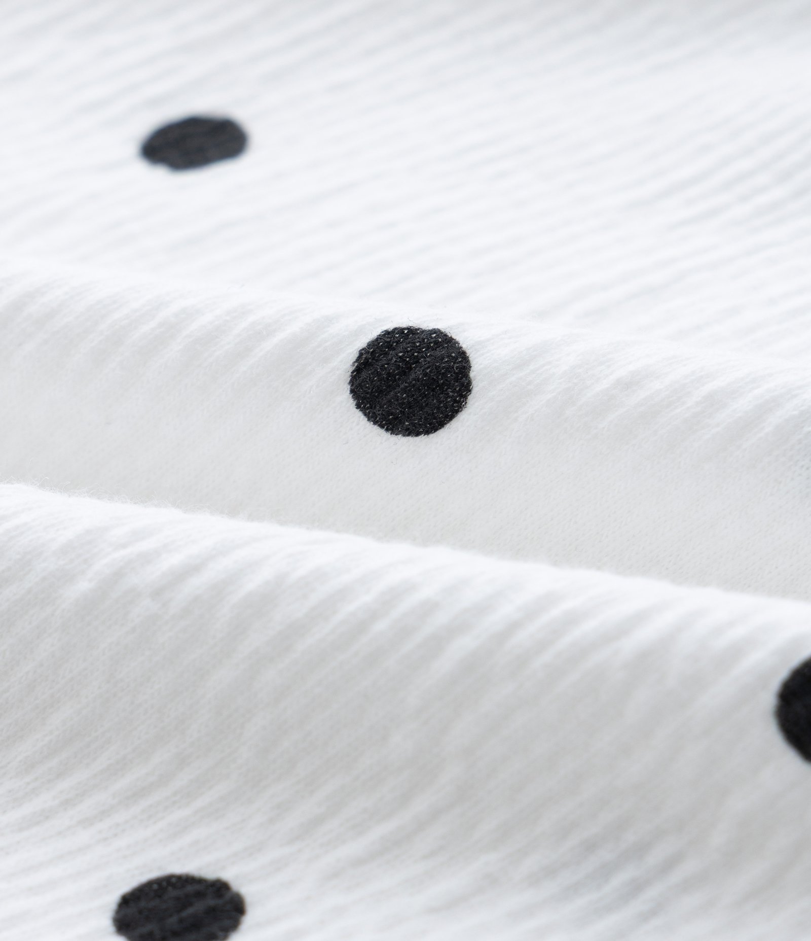 Vestido Infantil em Anarruga com Estampa Poá- Tam 1 a 6 Anos Branco 3