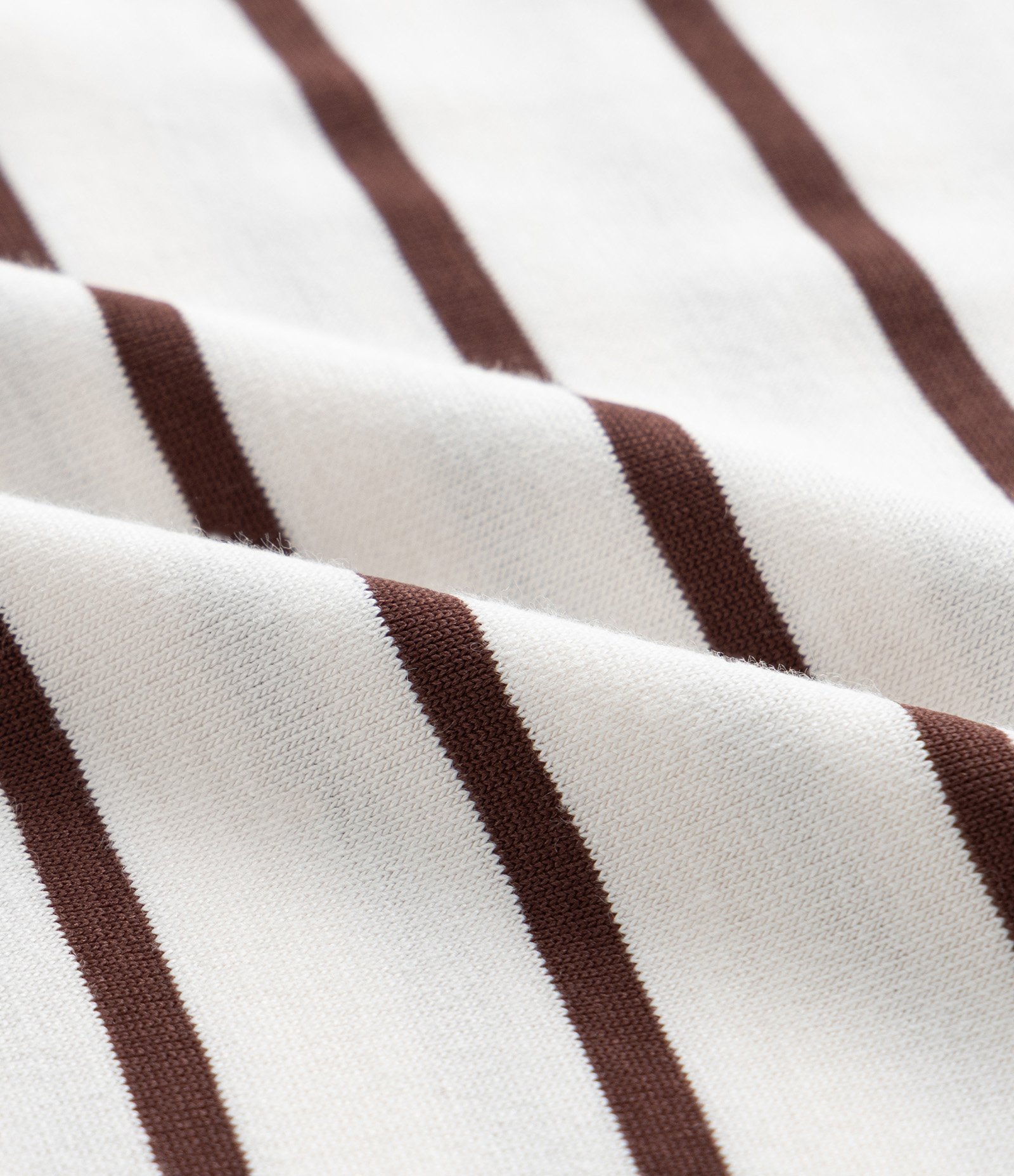 Blusa Alongada em Viscolycra Listrada Curve & Plus Size Branco/Marrom 7